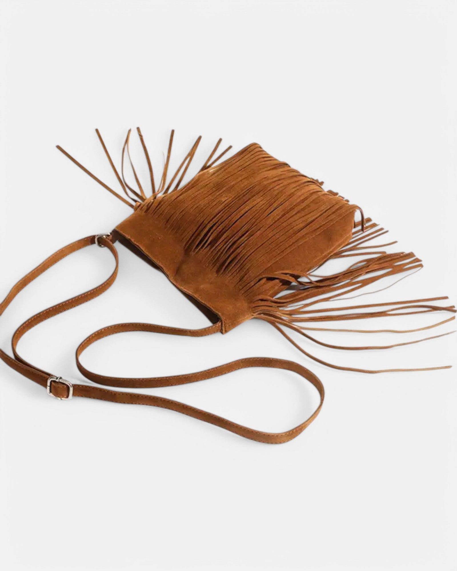 Alice – Boho Tassel Crossbody Bag with Adjustable Strap - Boho Style - Brown -