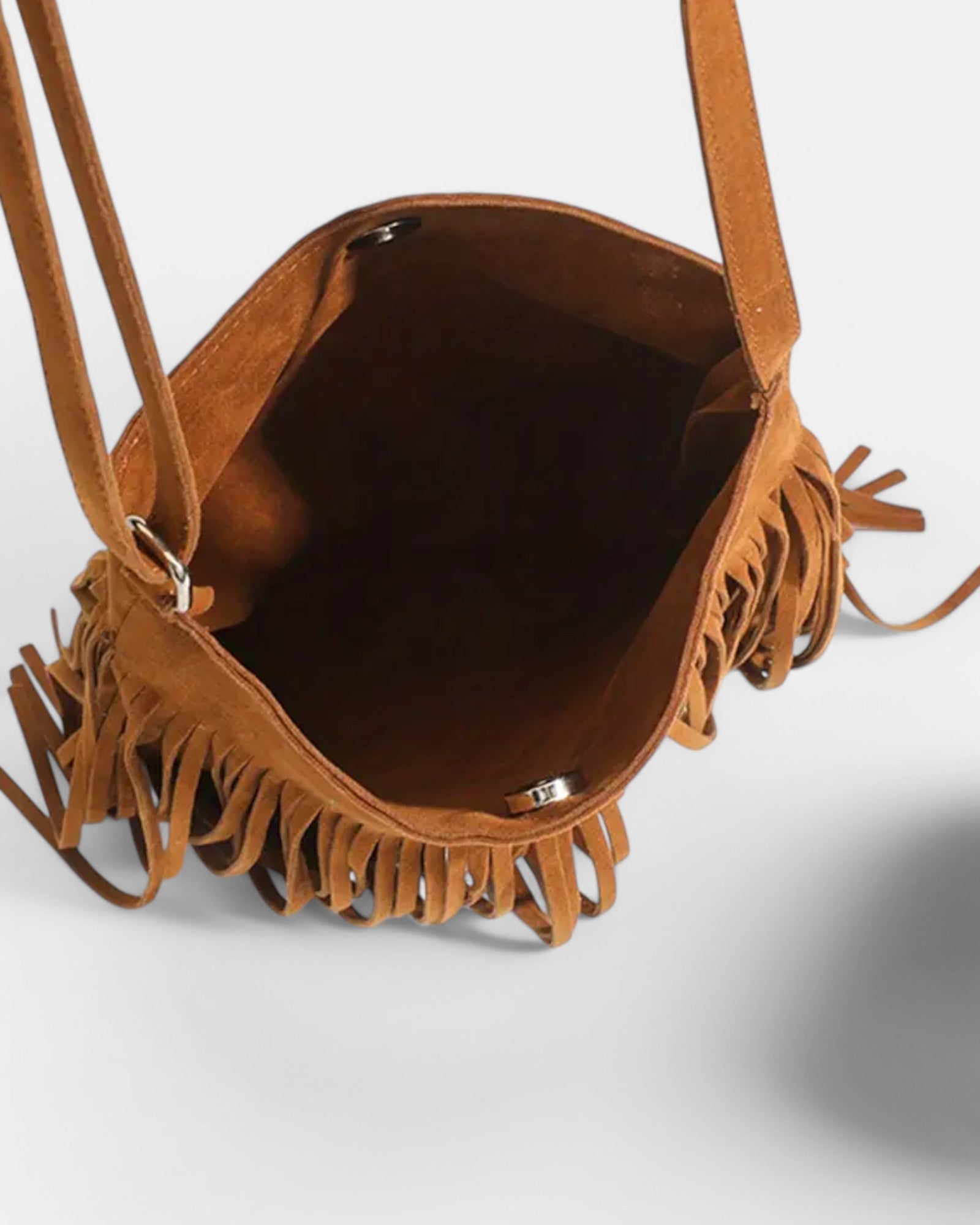 Alice – Boho Tassel Crossbody Bag with Adjustable Strap - Boho Style - Brown -