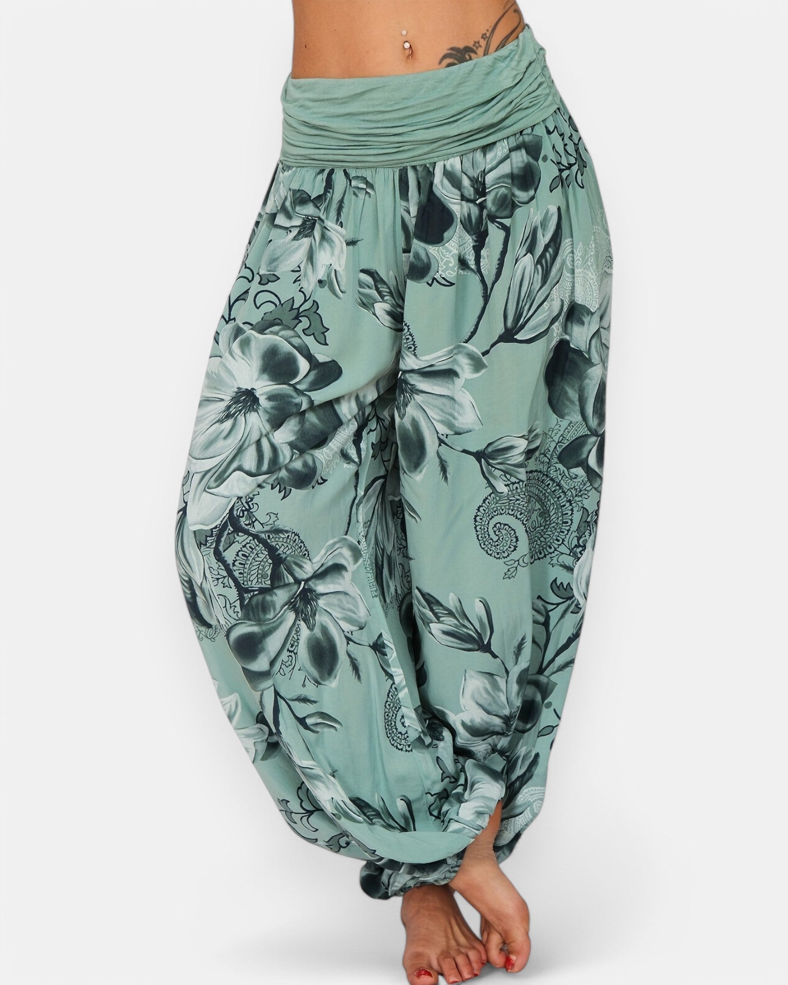 Amelia – Boho Floral Harem Trouser - Trouser - Boho Style