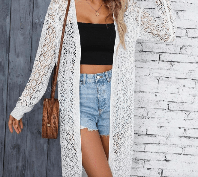 Amelia – Boho Geometric Tassel Cardigan - Cardigan - Boho Style