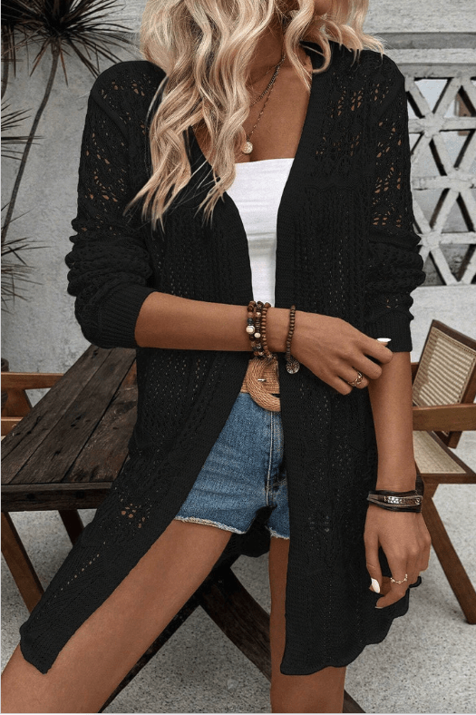 Amelia – Boho Geometric Tassel Cardigan - Cardigan - Boho Style