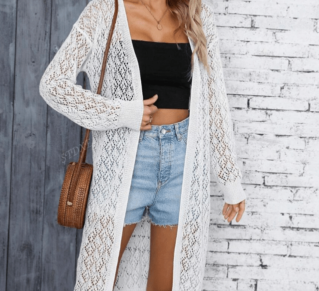 Amelia – Boho Geometric Tassel Cardigan - Cardigan - Boho Style