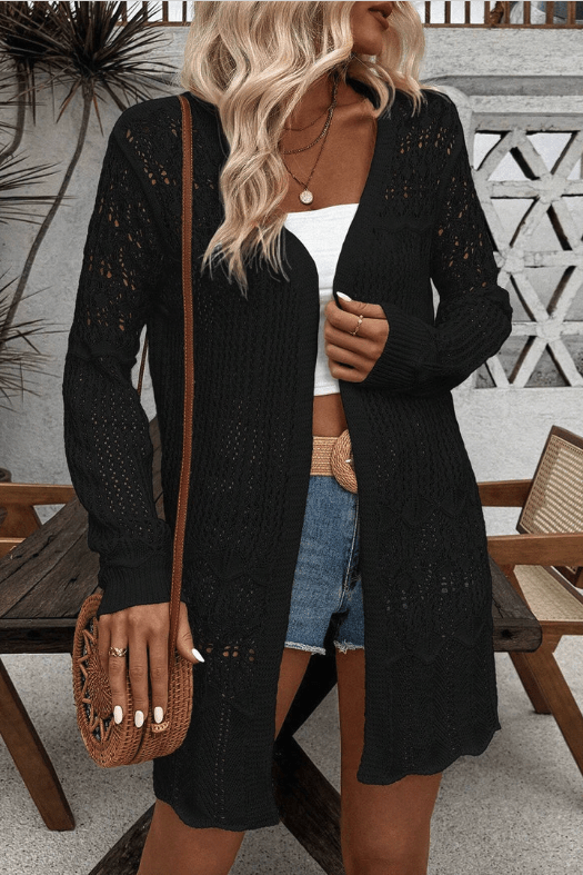 Amelia – Boho Geometric Tassel Cardigan - Cardigan - Boho Style