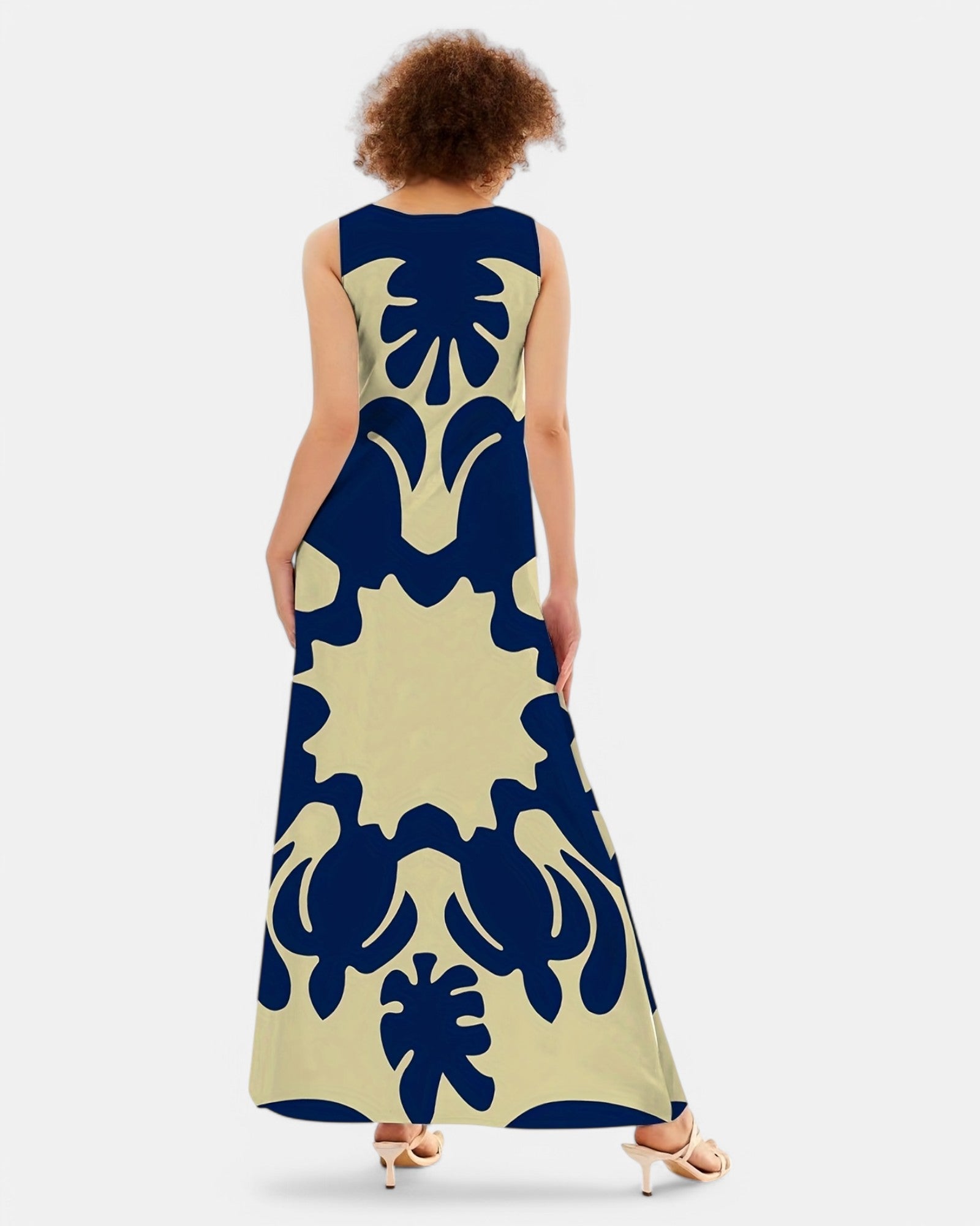 Amelia – Effortless Boho Floral Maxi Dress - Boho Style - Green & Blue - S -