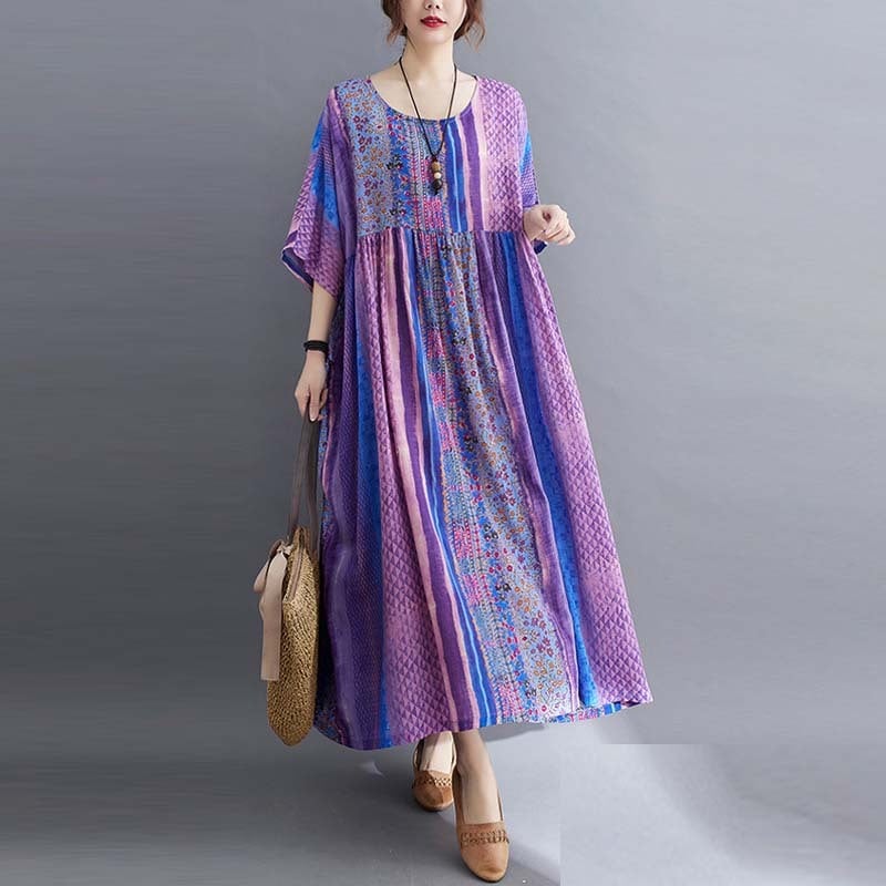 Arabella – Breezy Cotton Plus Size Boho Maxi Dress - Dress - Boho Style