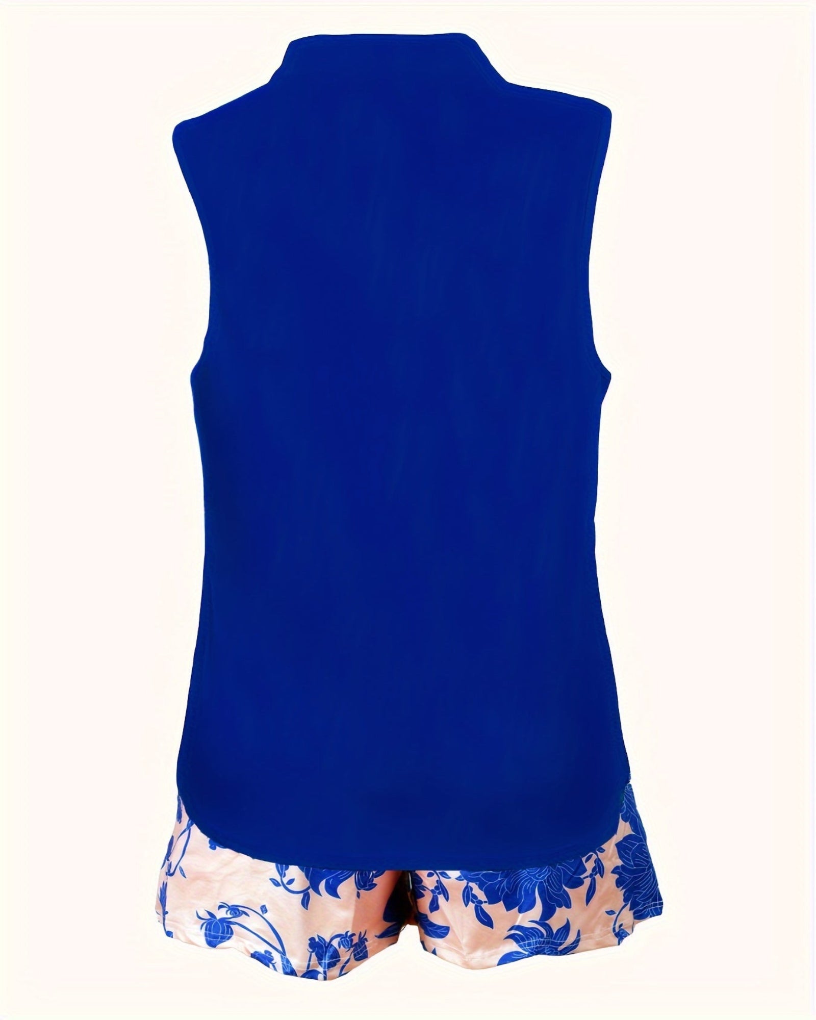 Arlenis – Plus Size Boho Off - Shoulder Vest & Floral Shorts Set - Outfit Sets - Boho Style