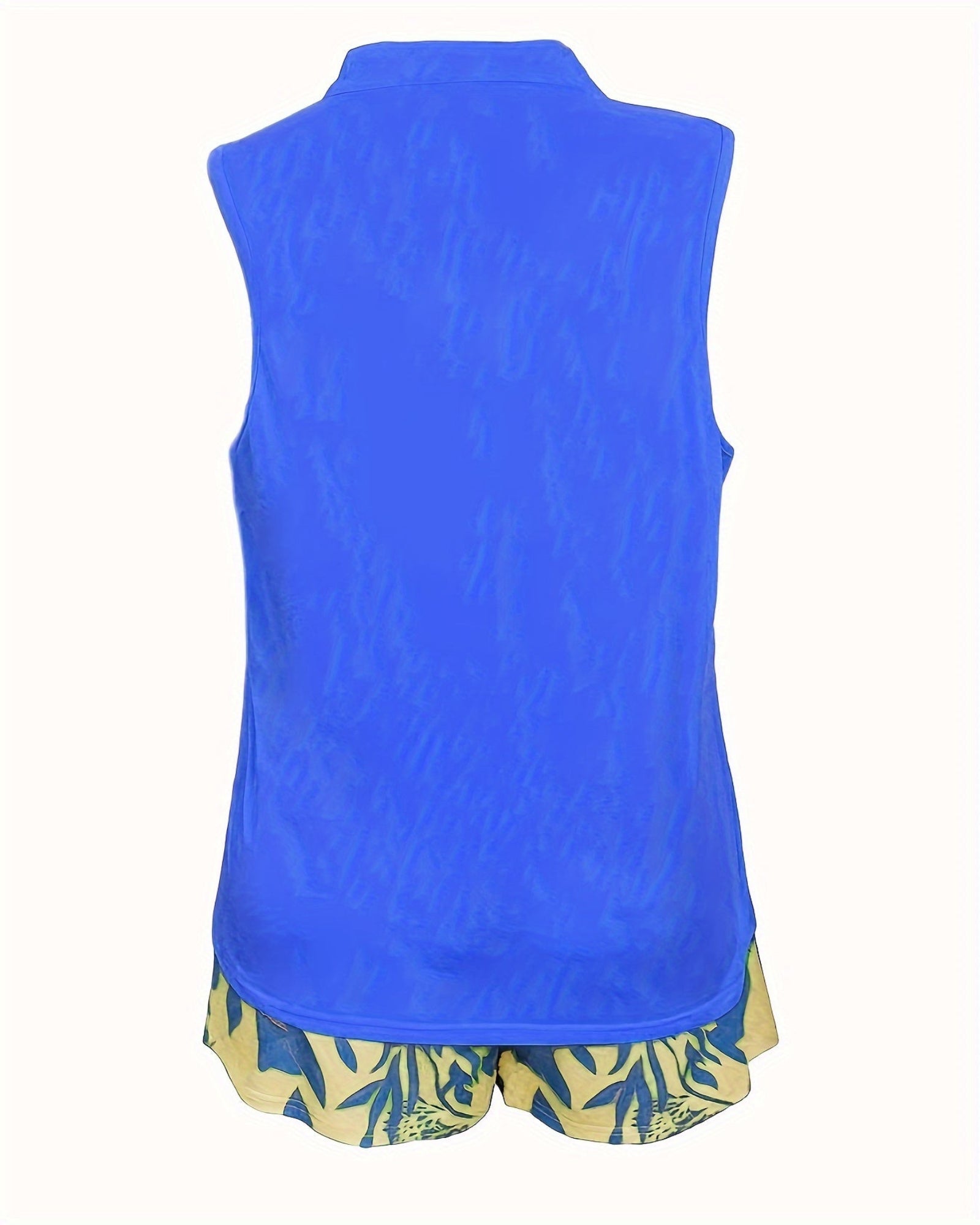 Arlenis – Plus Size Boho Off - Shoulder Vest & Floral Shorts Set - Outfit Sets - Boho Style