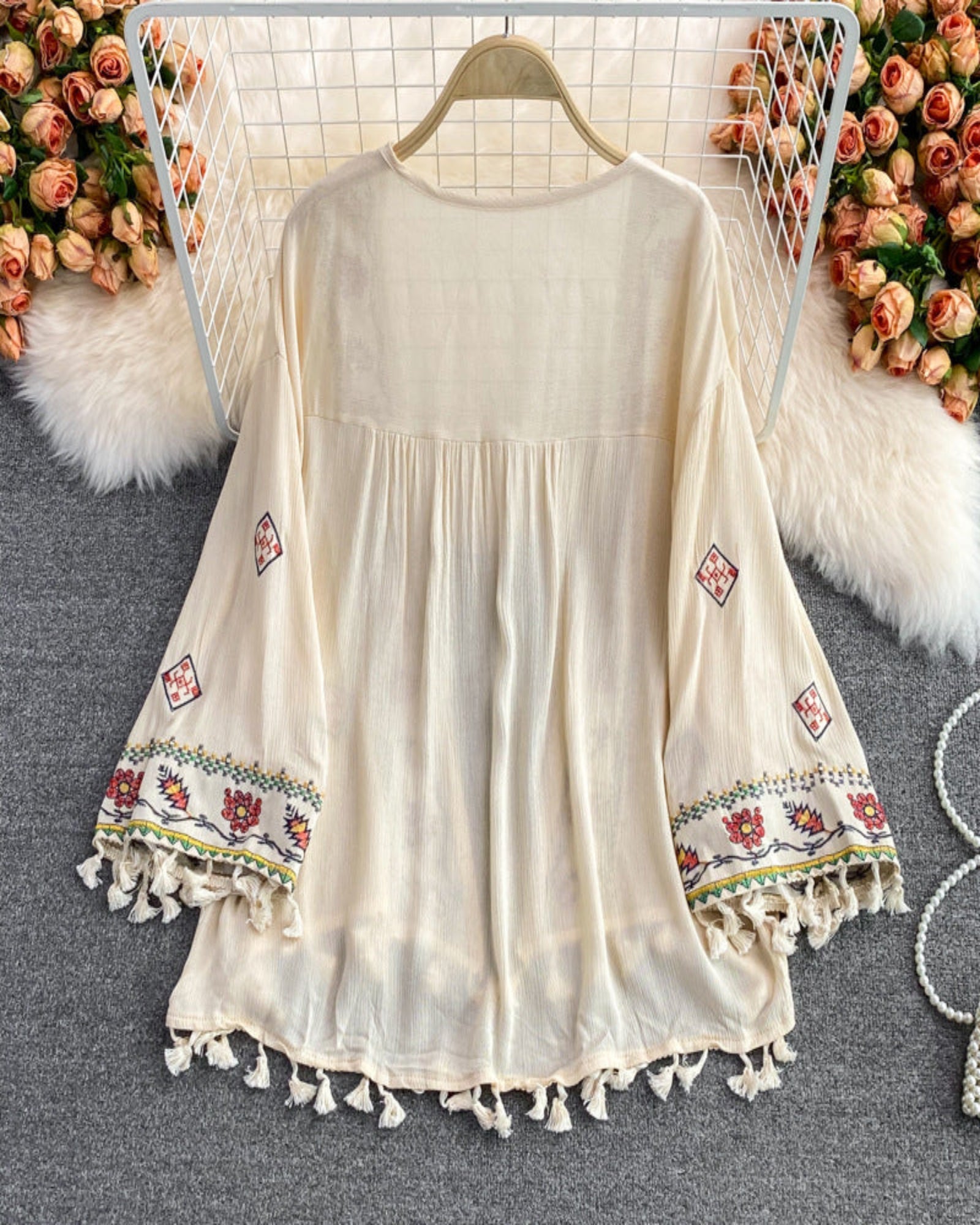 Azalea – Boho Chic Embroidered Cardigan - Cardigan - Boho Style