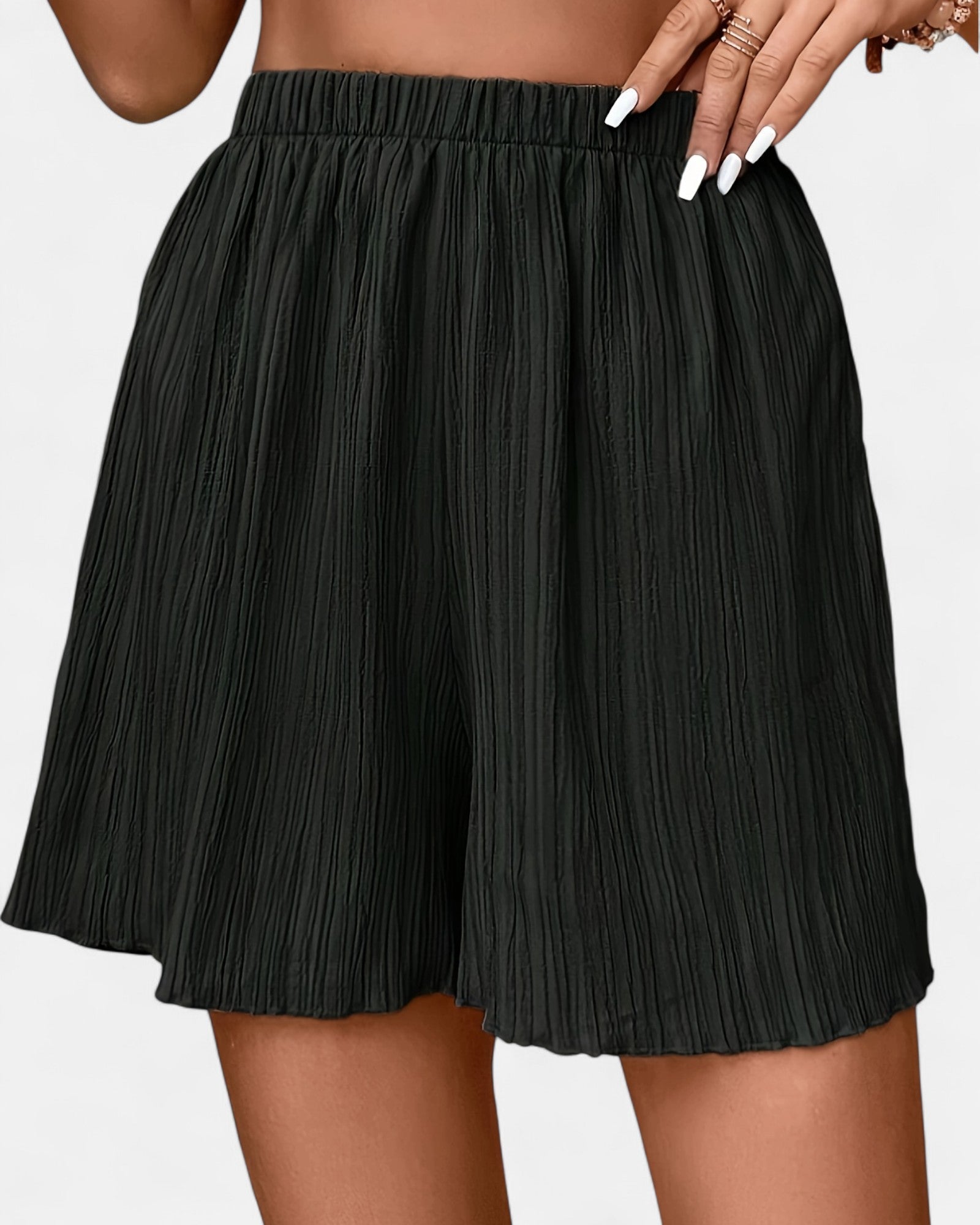 Azalea – Boho Chic Pleated Elastic Waist Shorts - Short - Boho Style
