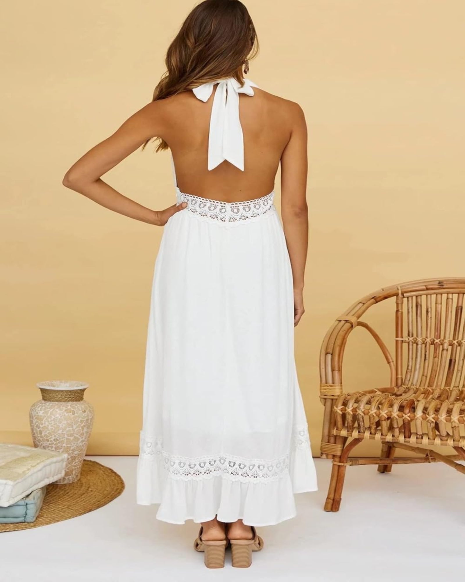 Blythe – Boho Lace Maxi Beach Dress - Dress - Boho Style