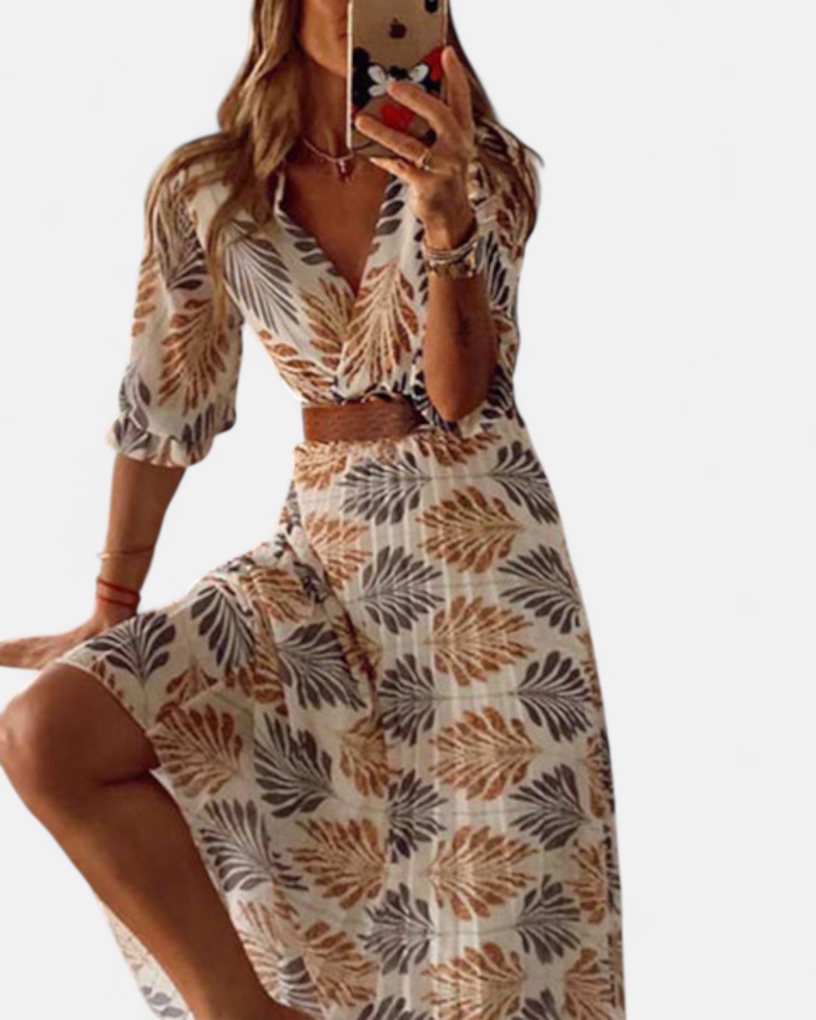 Calista – Chic Boho Long Sleeve Floral Dress - Dress - Boho Style