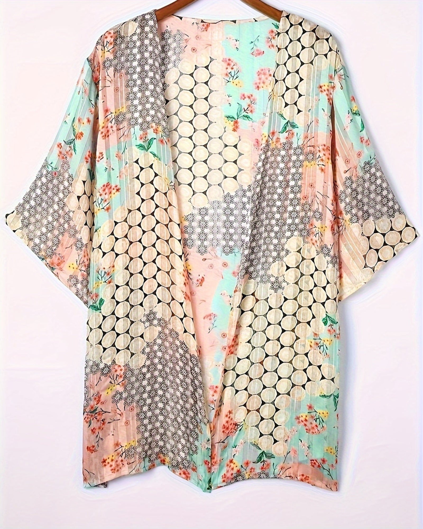 Callie– Lightweight Boho Floral Print Sun Protection Top - Cardigan - Boho Style