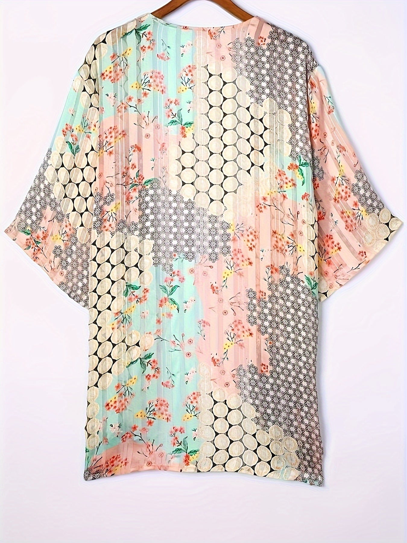 Callie– Lightweight Boho Floral Print Sun Protection Top - Cardigan - Boho Style