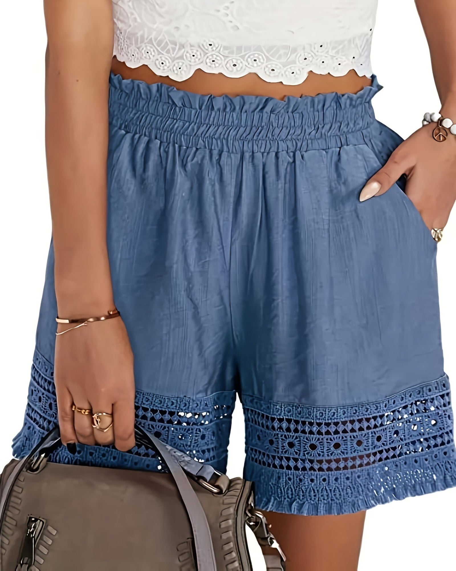 Celeste – Chic Boho Lace Fringe Shorts - Short - Boho Style