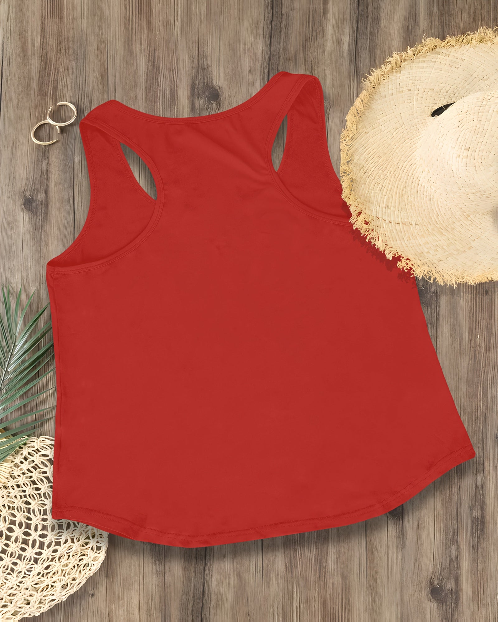 Cerise – Relaxed Cotton Boho Star & Moon Sleeveless Top - Tank Top - Boho Style