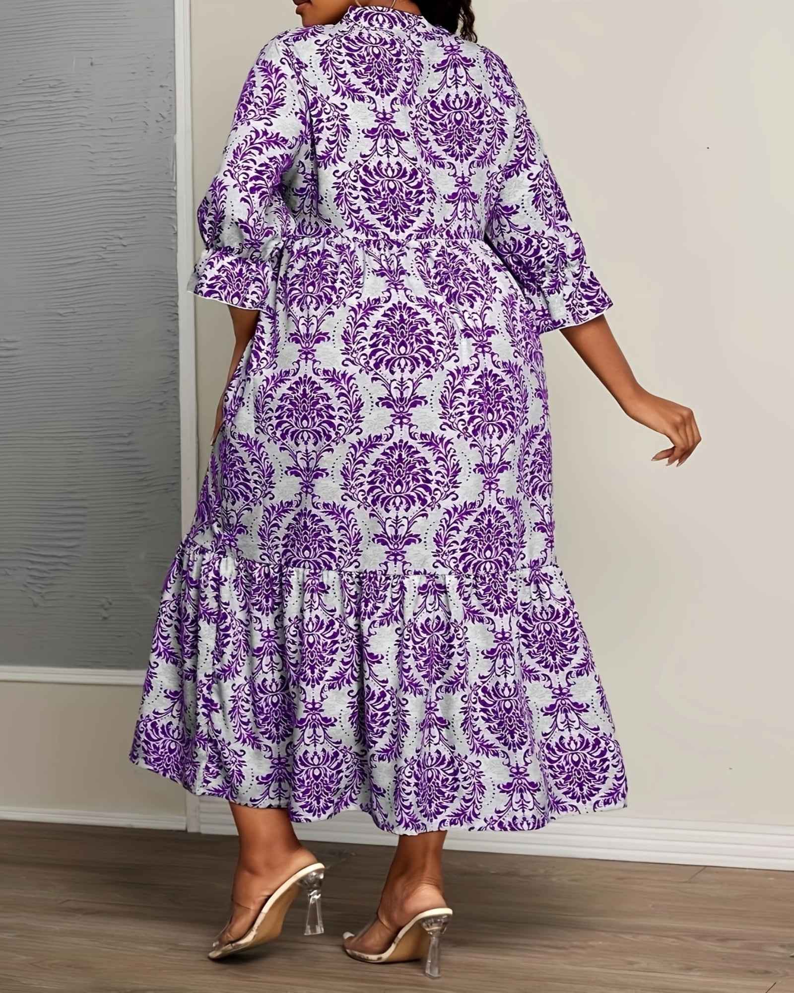 Charlotte – Boho Plus Size Ethnic Print Longline Dress - Dress - Boho Style