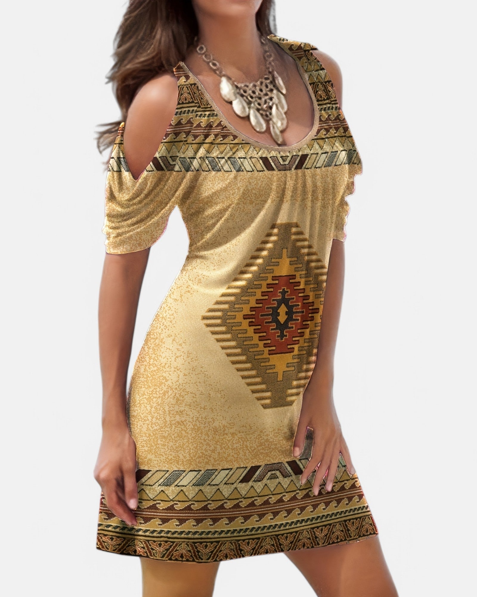 Charlotte – Effortless Cold Shoulder Boho Dress - Dress - Boho Style