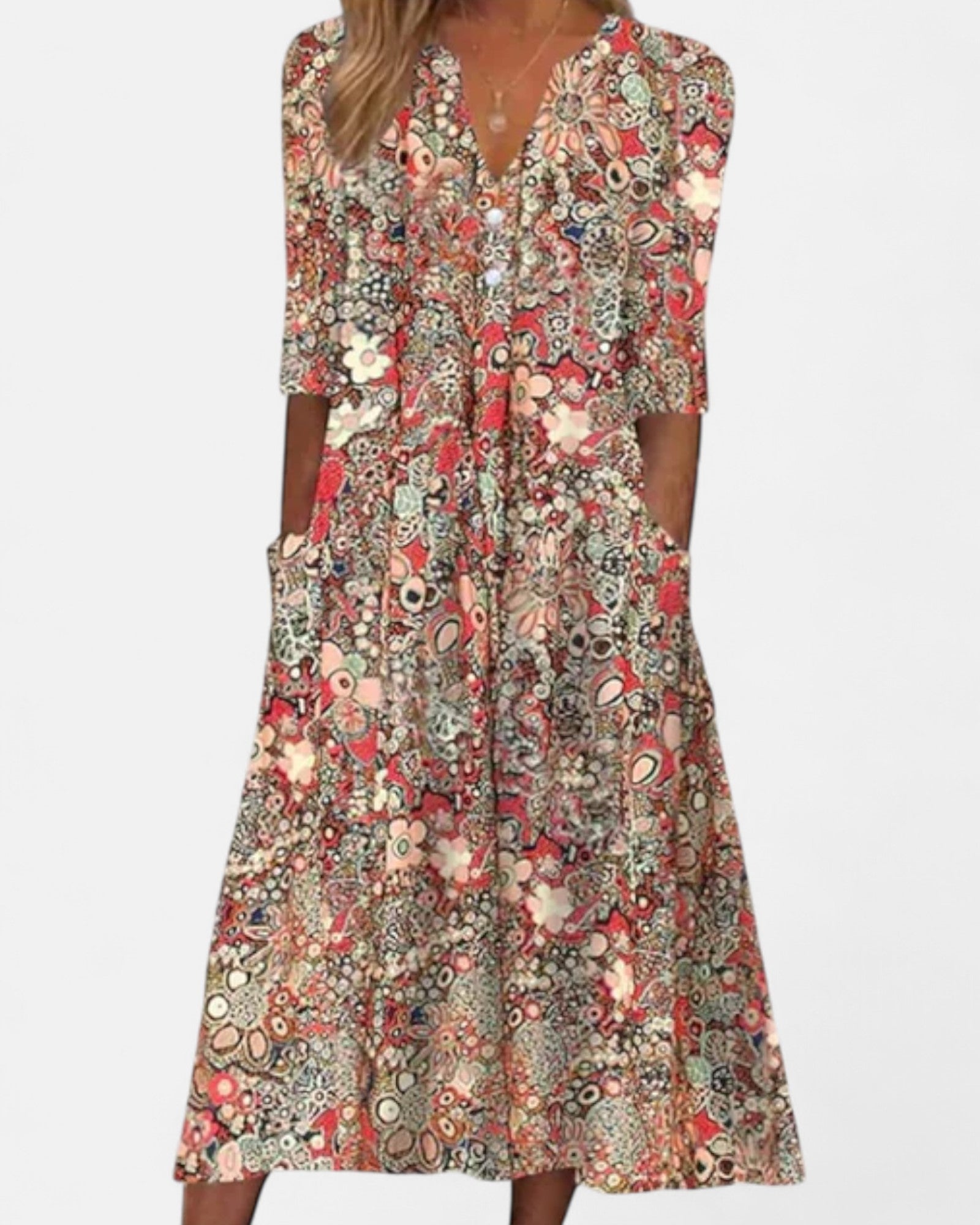 Charlotte - Flowy Boho Midi Dress | Casual Chic Summer Dress - Dress - Boho Style