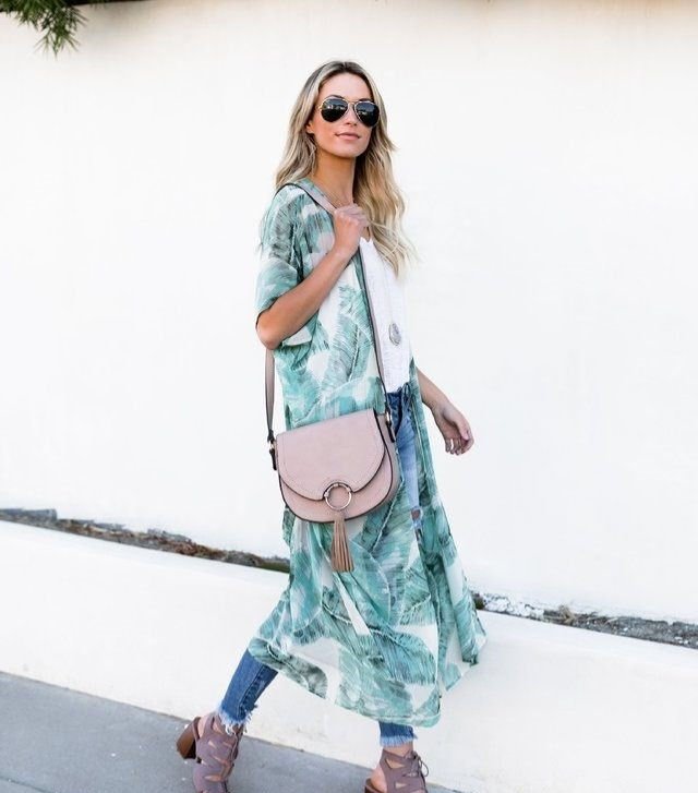 Charlotte – Plus Size Boho Floral Open Kimono Cardigan - Kimono Cardigan - Boho Style
