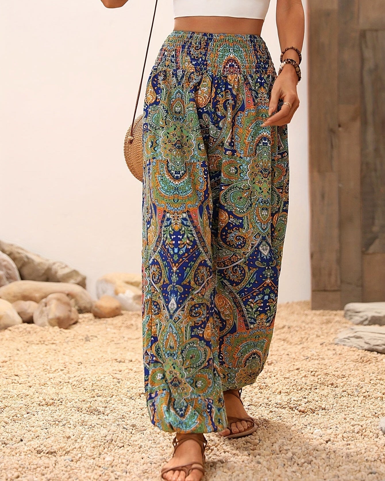 Chloe – Bohemian Mandala Print Relaxed Jogger Pants - Jogger Pants - Boho Style