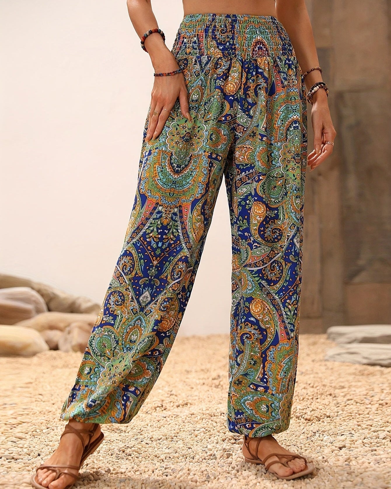 Chloe – Bohemian Mandala Print Relaxed Jogger Pants - Jogger Pants - Boho Style