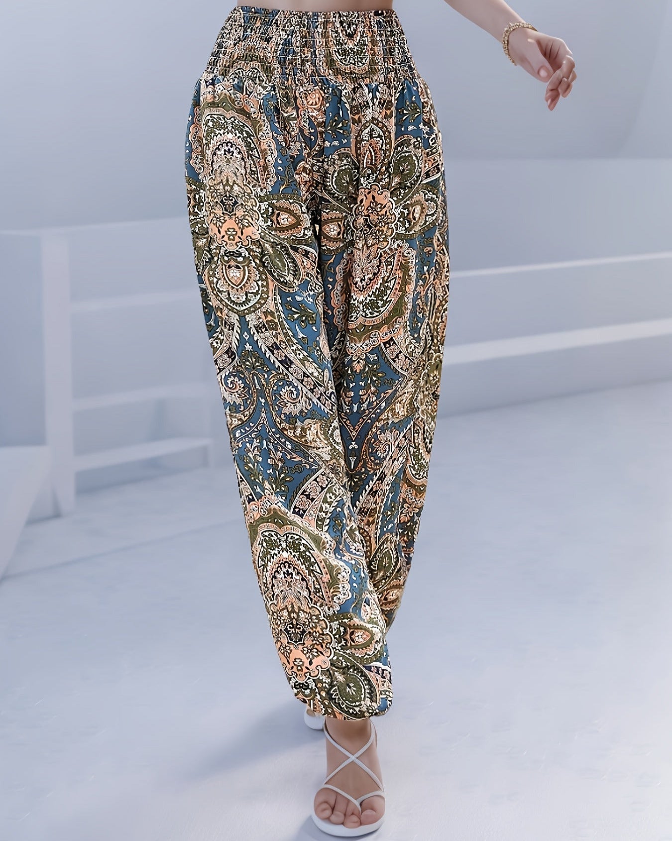 Chloe – Bohemian Mandala Print Relaxed Jogger Pants - Jogger Pants - Boho Style