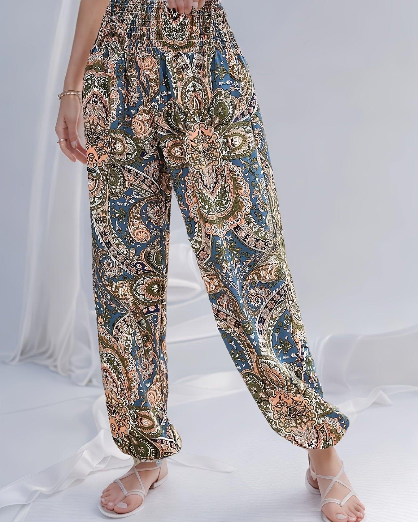 Chloe – Bohemian Mandala Print Relaxed Jogger Pants - Jogger Pants - Boho Style