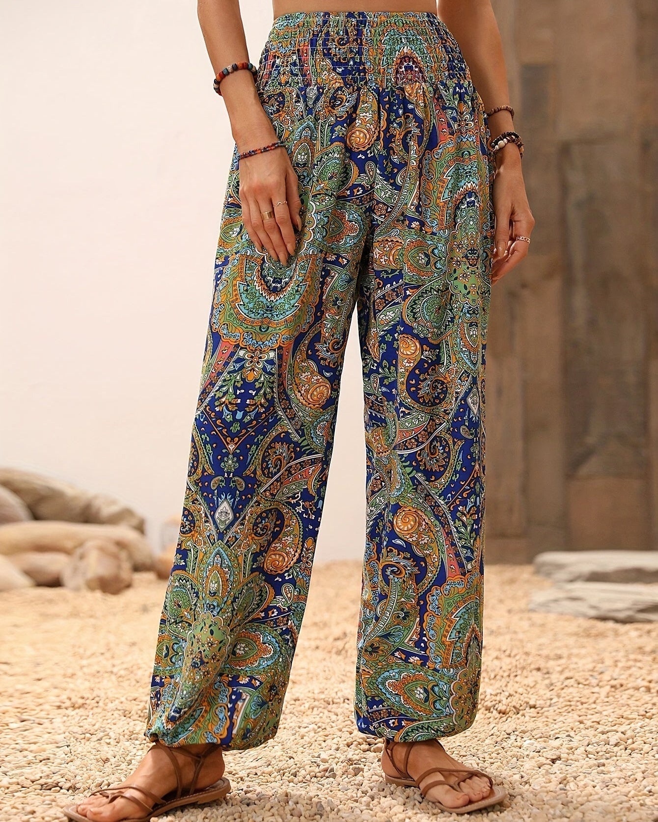 Chloe – Bohemian Mandala Print Relaxed Jogger Pants - Jogger Pants - Boho Style
