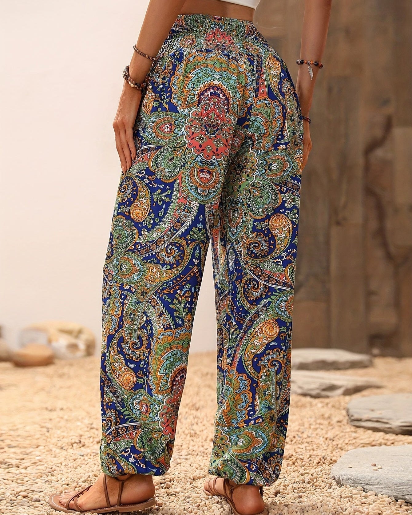 Chloe – Bohemian Mandala Print Relaxed Jogger Pants - Jogger Pants - Boho Style