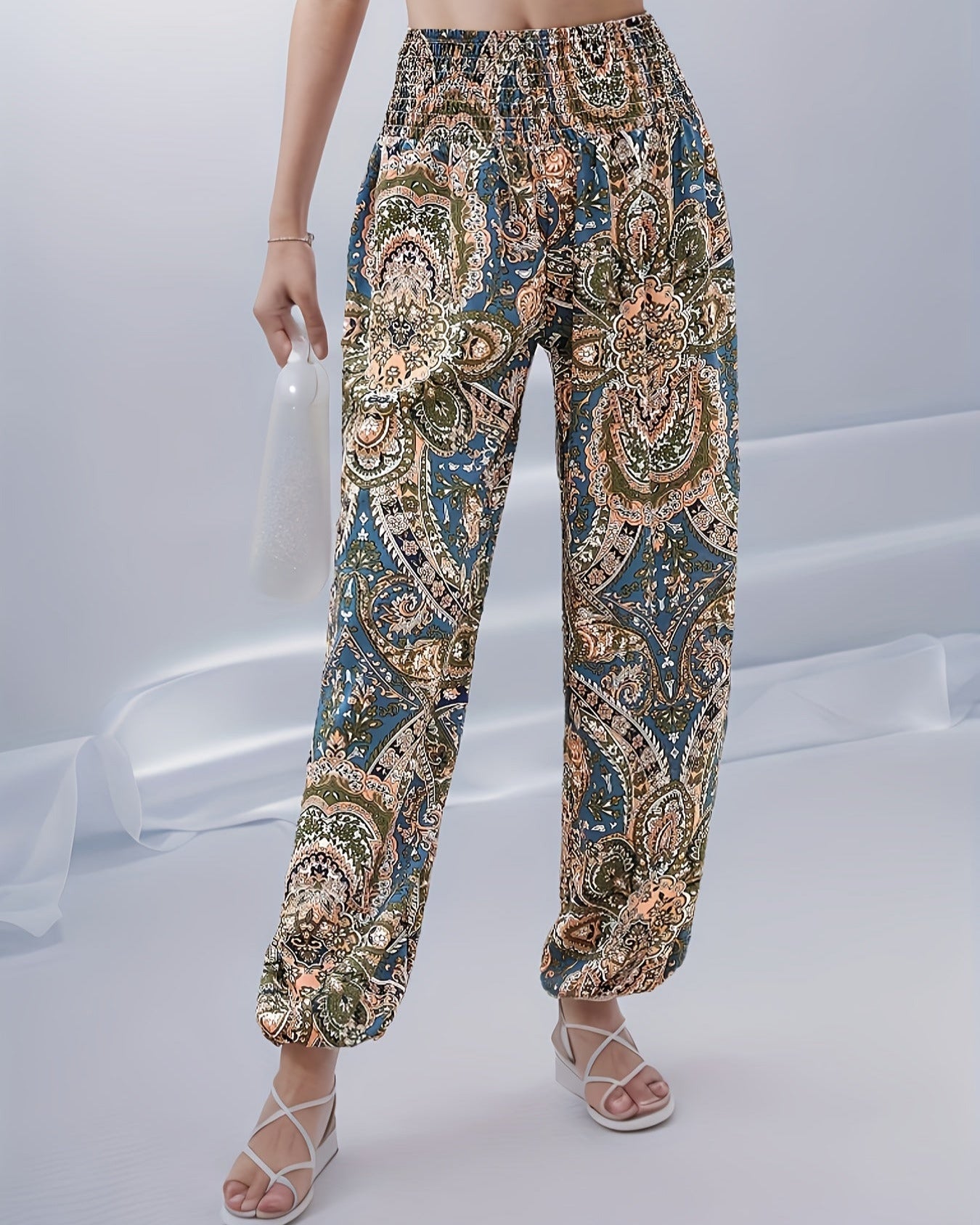 Chloe – Bohemian Mandala Print Relaxed Jogger Pants - Jogger Pants - Boho Style