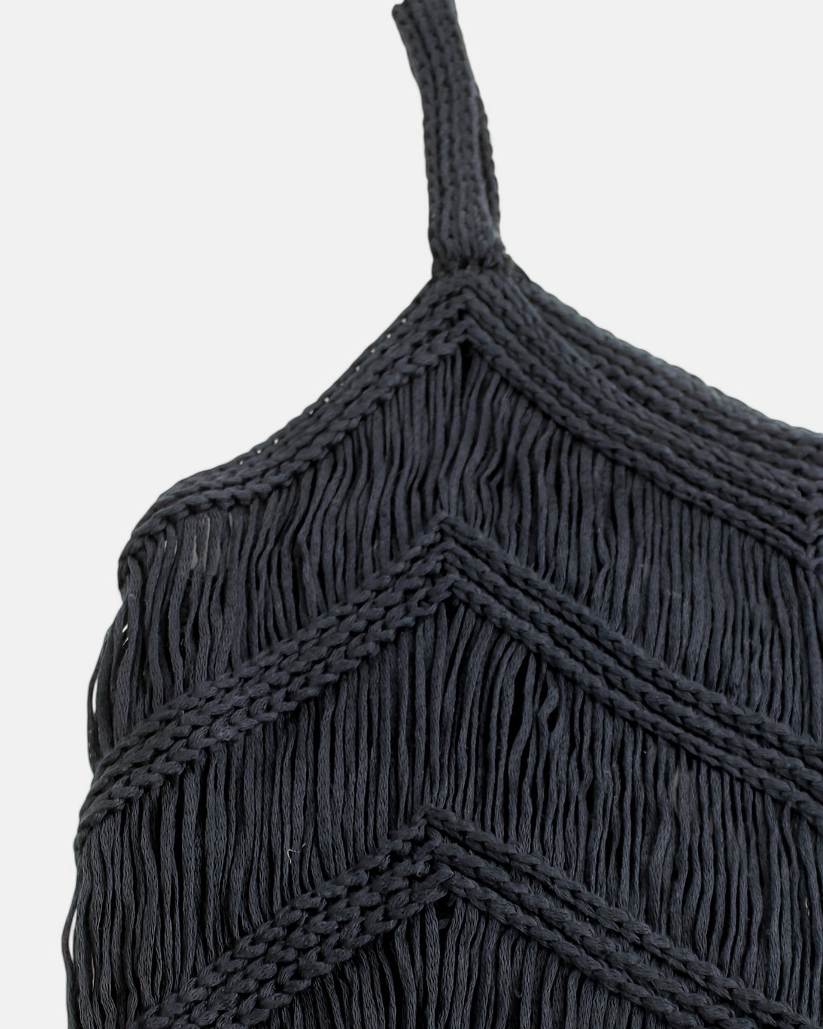 Chloe – Boho Knitted Fringe Camisole in Hollow Design - Camisole - Boho Style