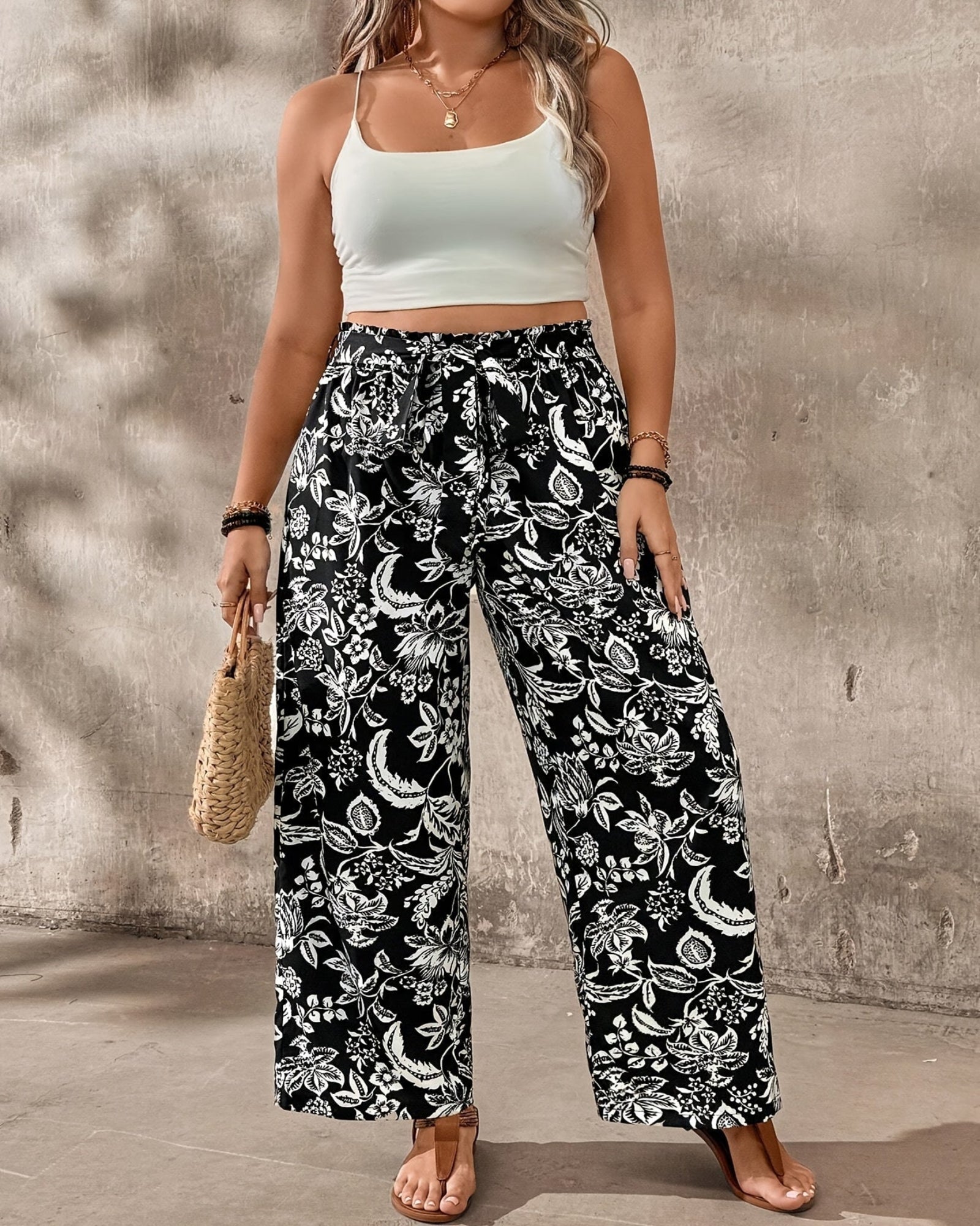 Clover - Boho Paisley High - Waist Wide - Leg Trousers - Trouser - Boho Style