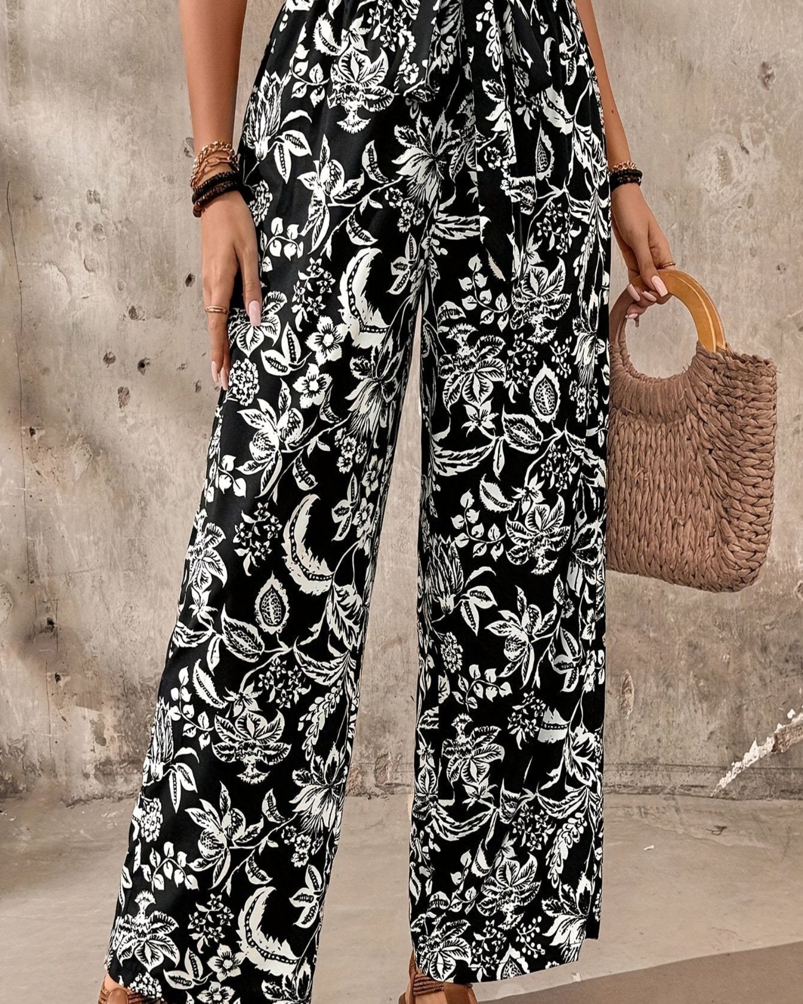 Clover - Boho Paisley High - Waist Wide - Leg Trousers - Trouser - Boho Style