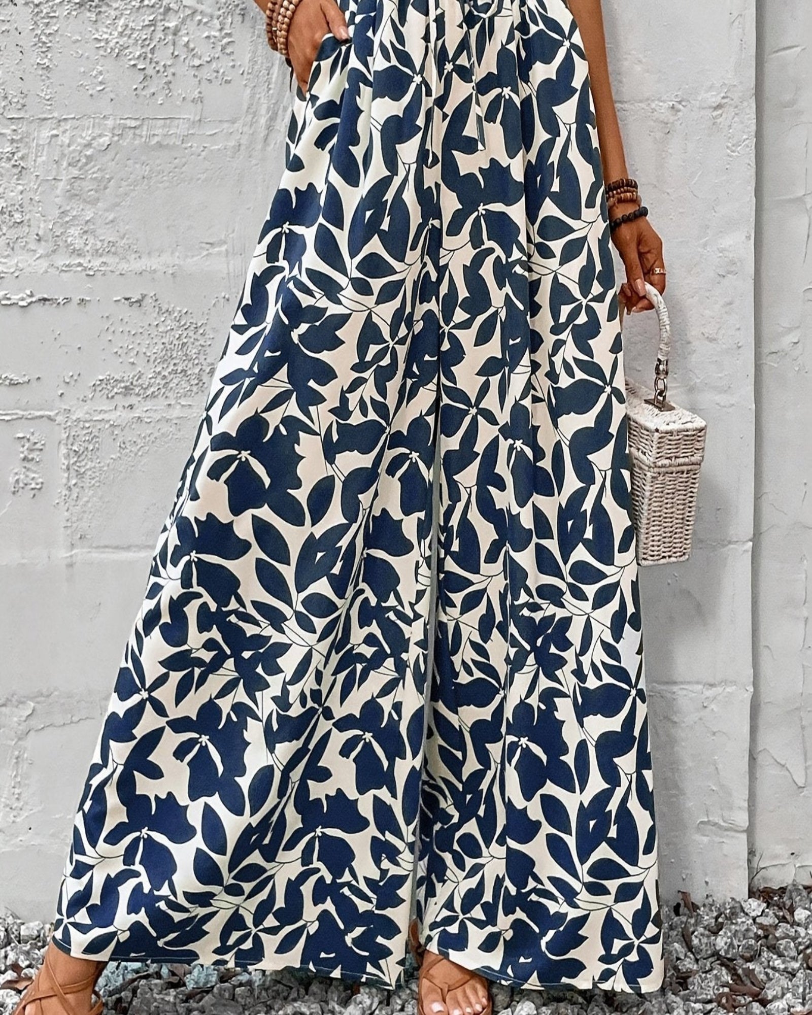 Cressida – Boho Floral Wide Leg Trousers - Trouser - Boho Style