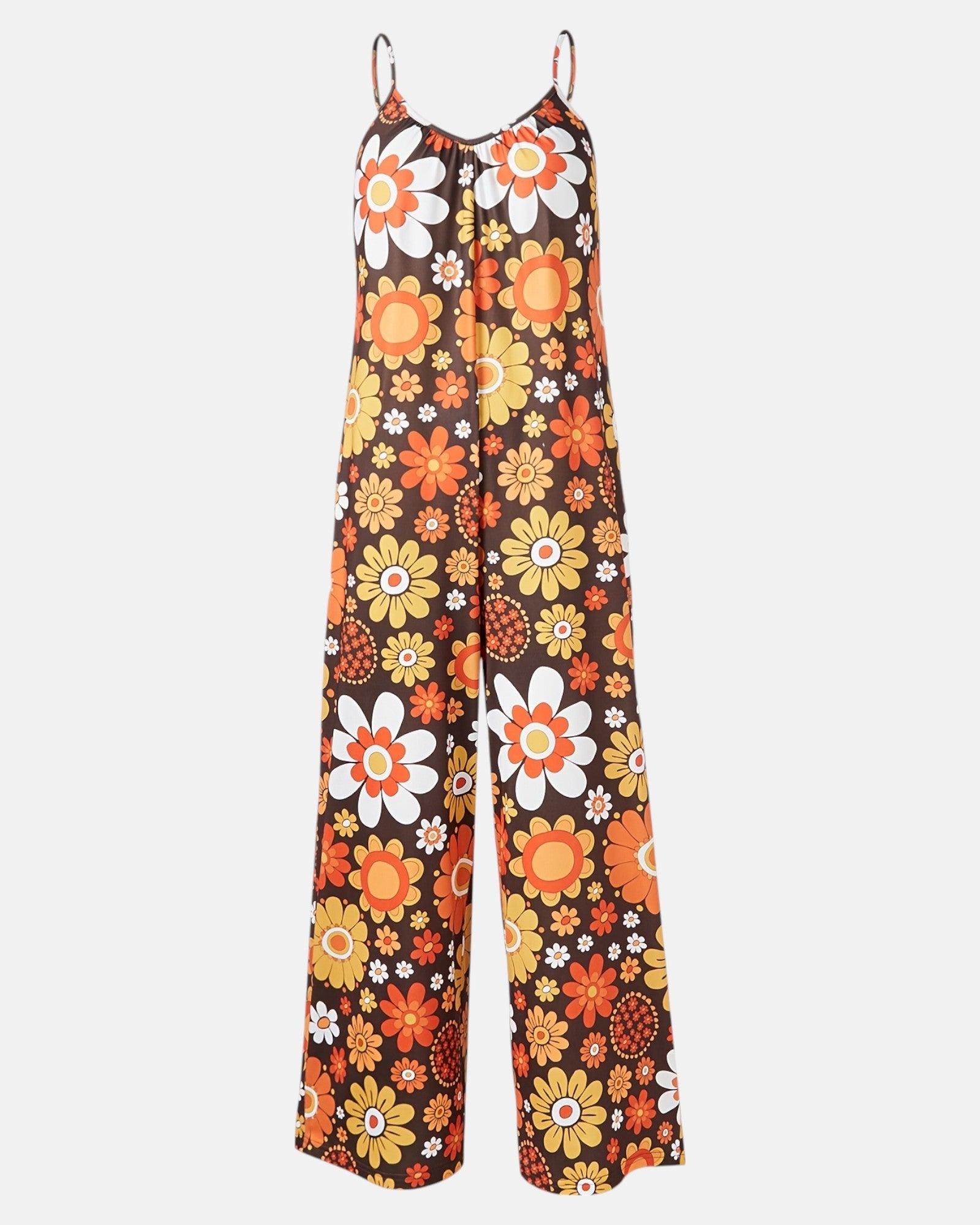 Dhalia – Plus - Size Bohemian Floral Jumpsuit with Pockets - Jumpsuit - Boho Style