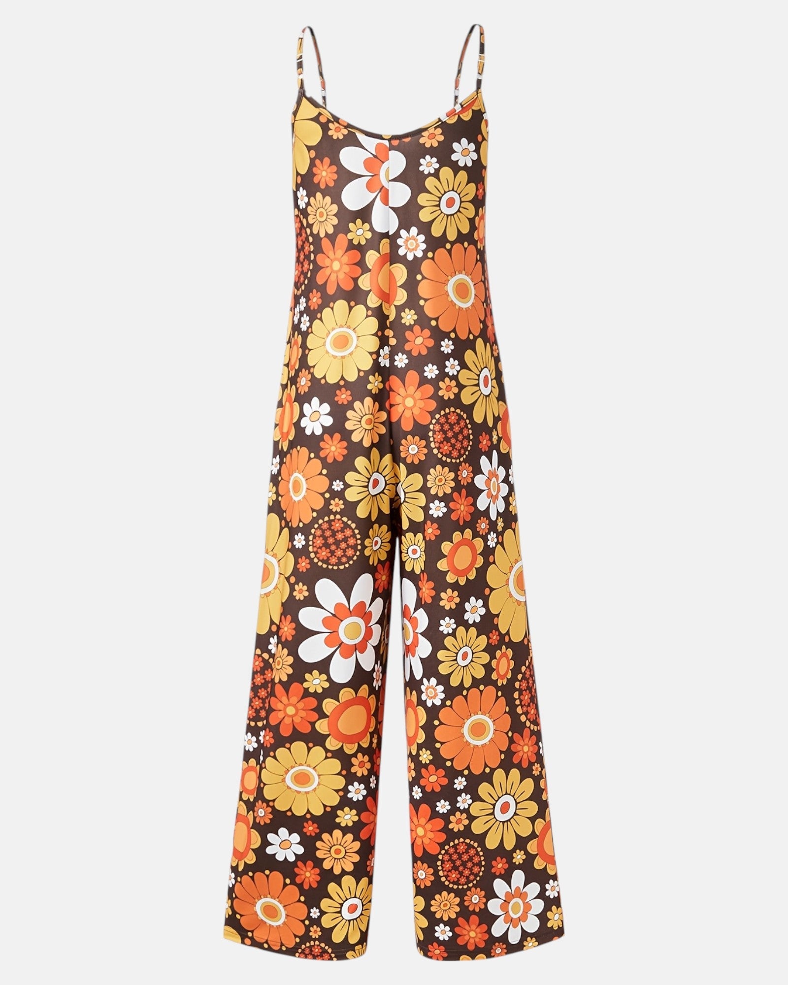 Dhalia – Plus - Size Bohemian Floral Jumpsuit with Pockets - Jumpsuit - Boho Style