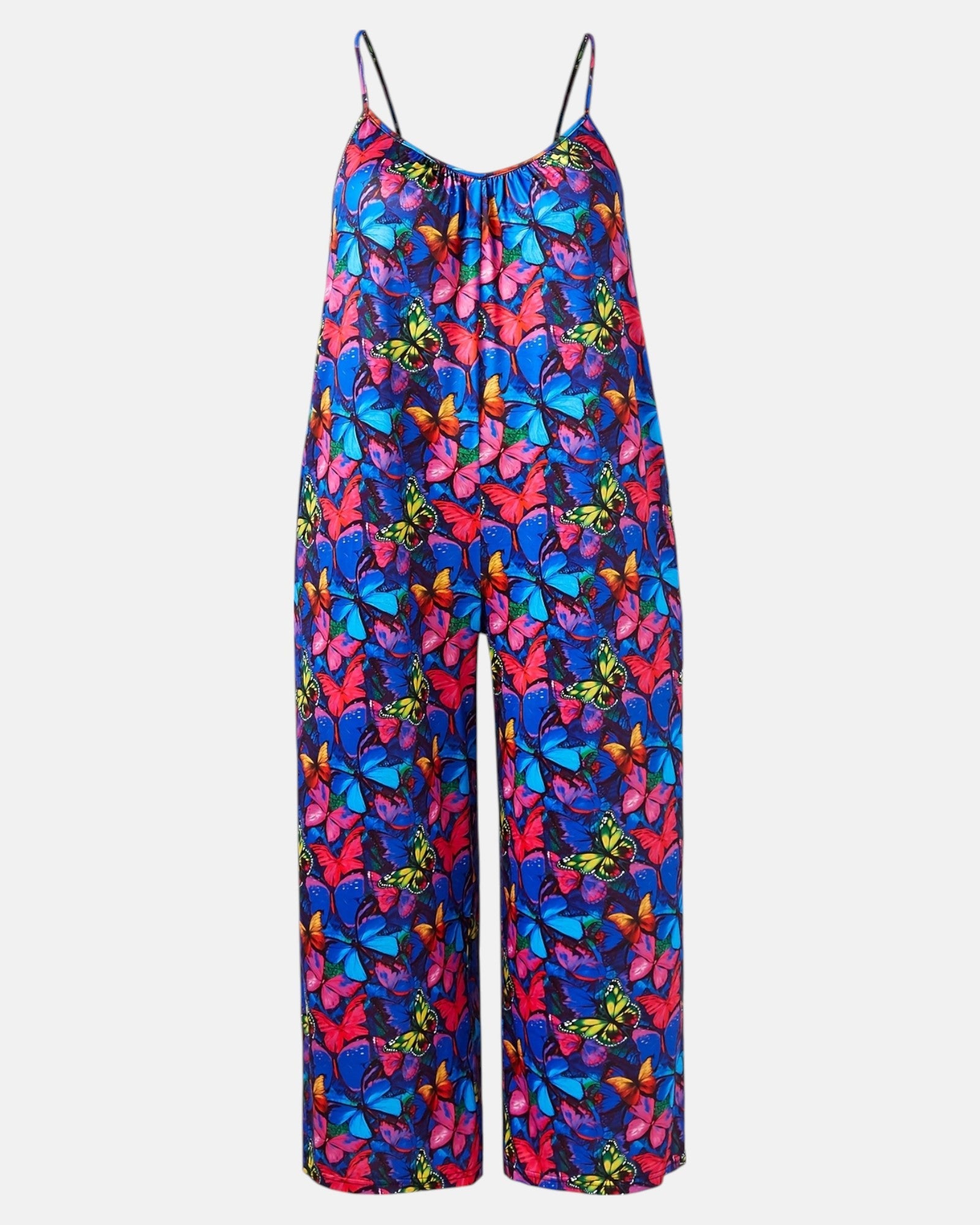 Dhalia – Plus - Size Bohemian Floral Jumpsuit with Pockets - Jumpsuit - Boho Style