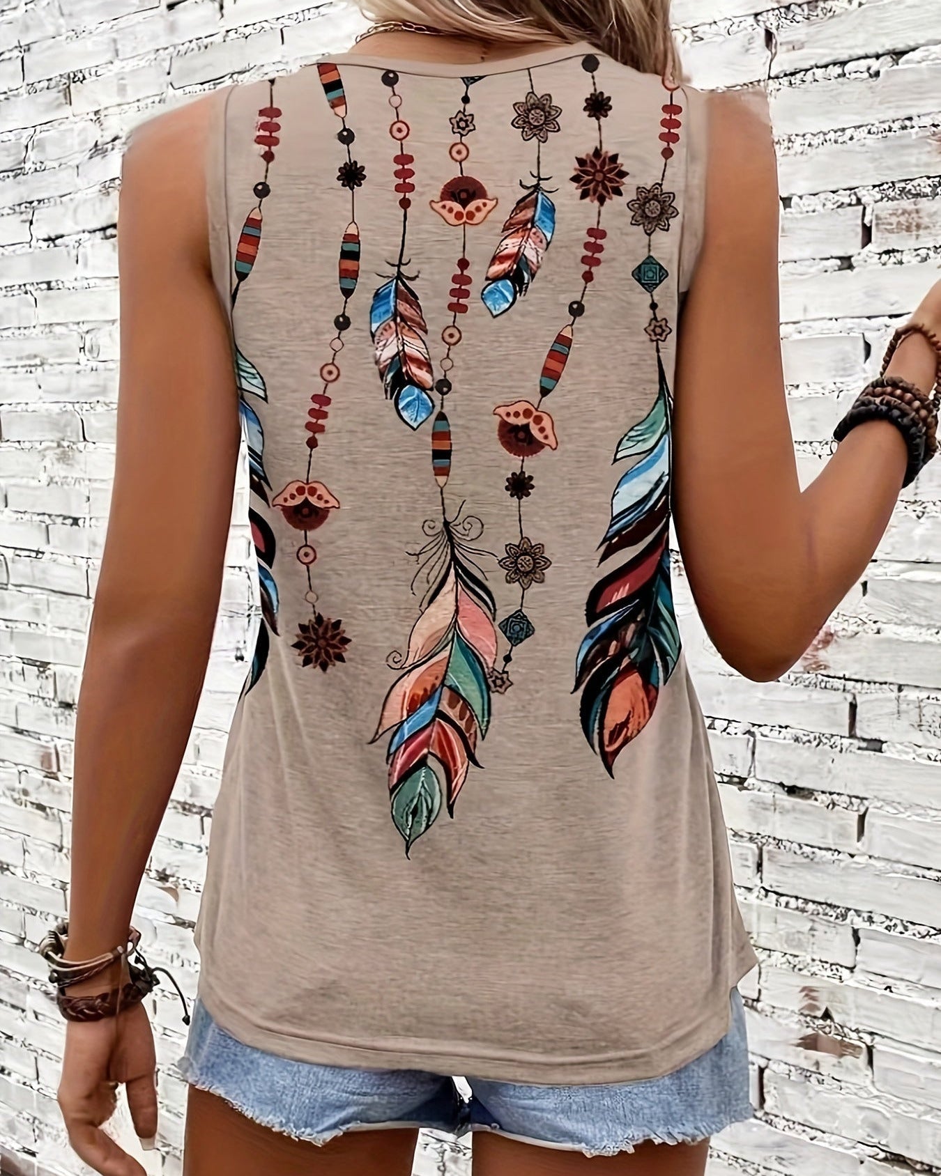 Ella – Lightweight Boho Print Tank Top for Effortless Style - Tank Top - Boho Style