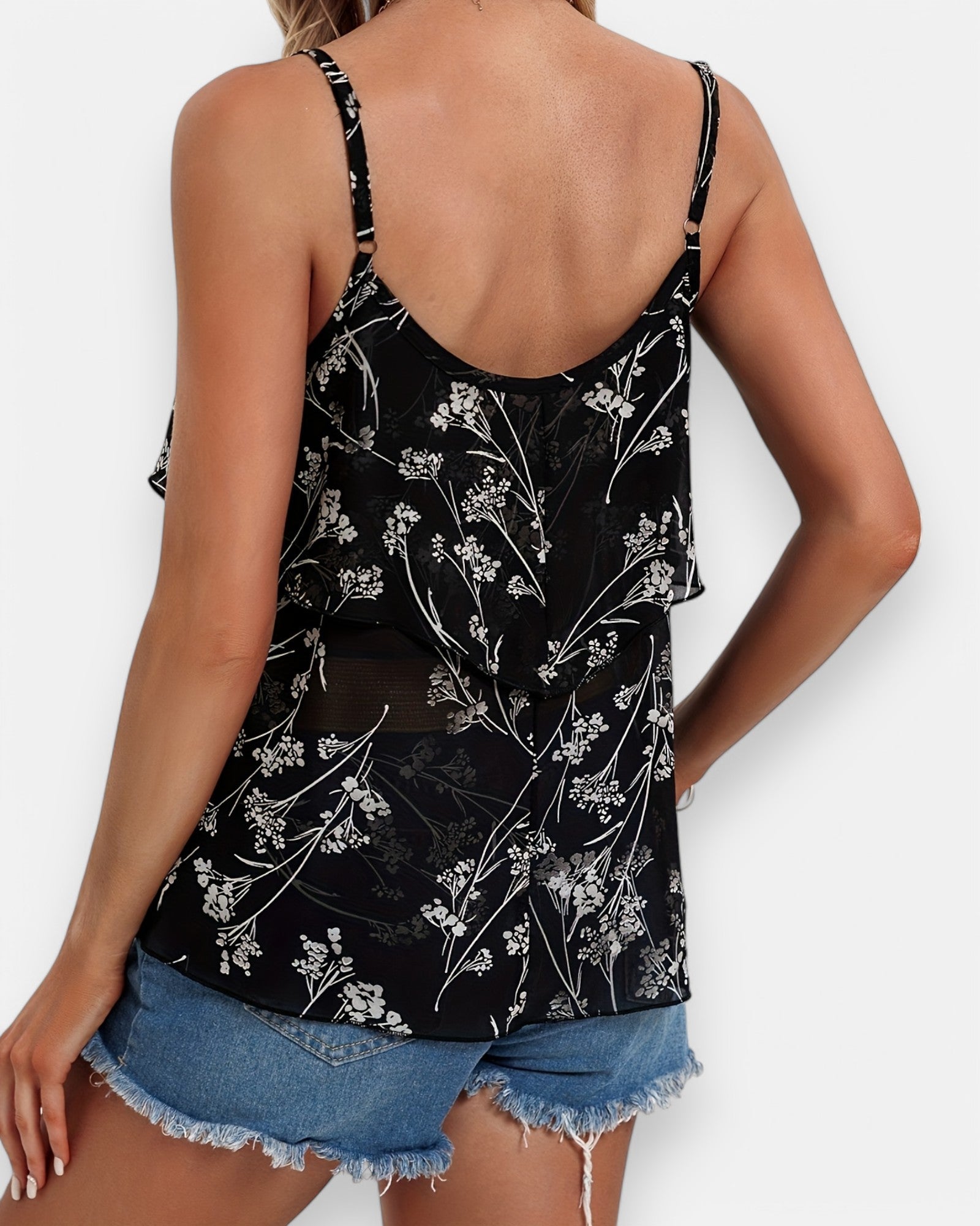 Emily – Boho Floral Hem Cami Top - Cami Top - Boho Style