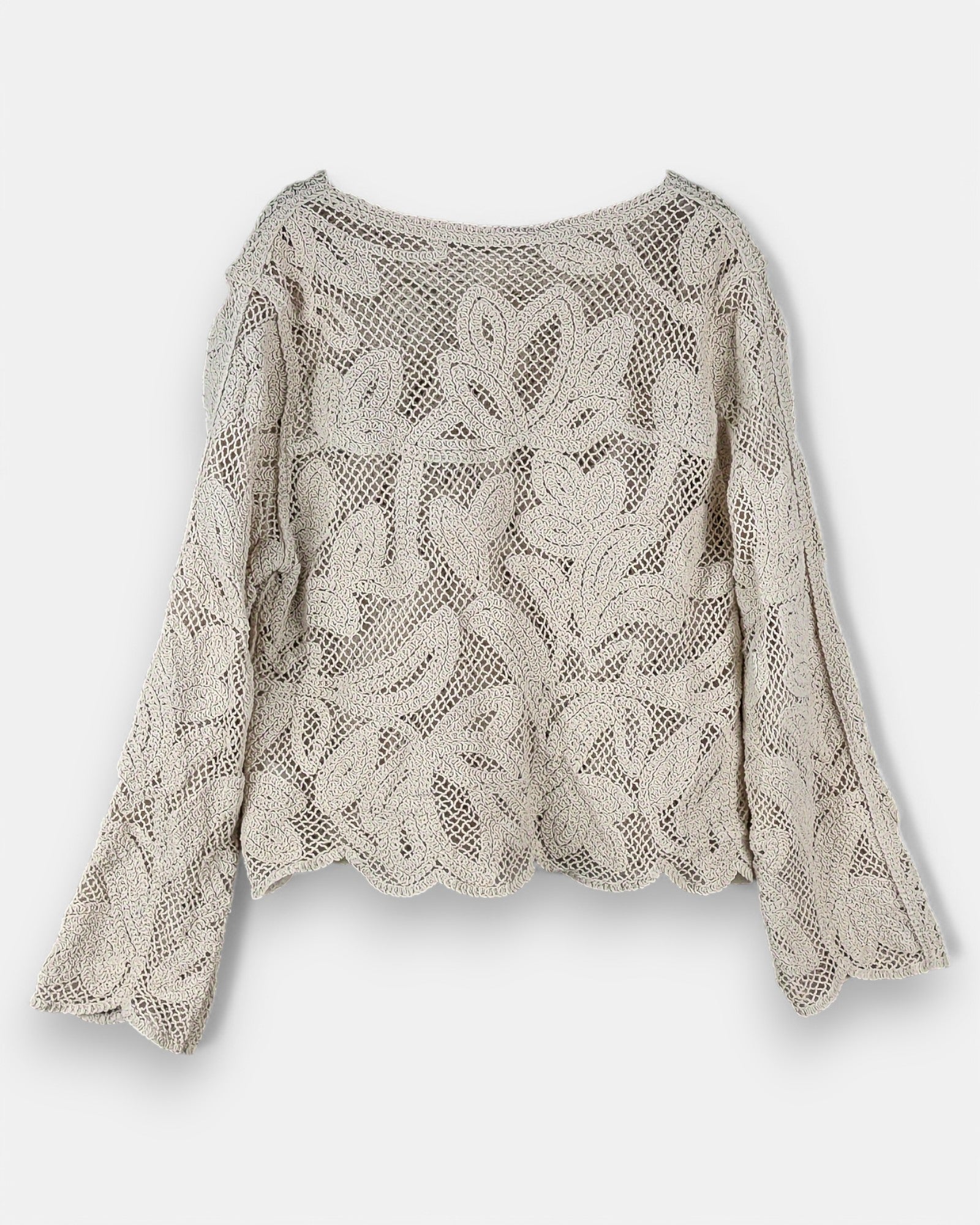 Emily – Elegant Long Sleeve Lace Button - Up Top - Blouse - Boho Style
