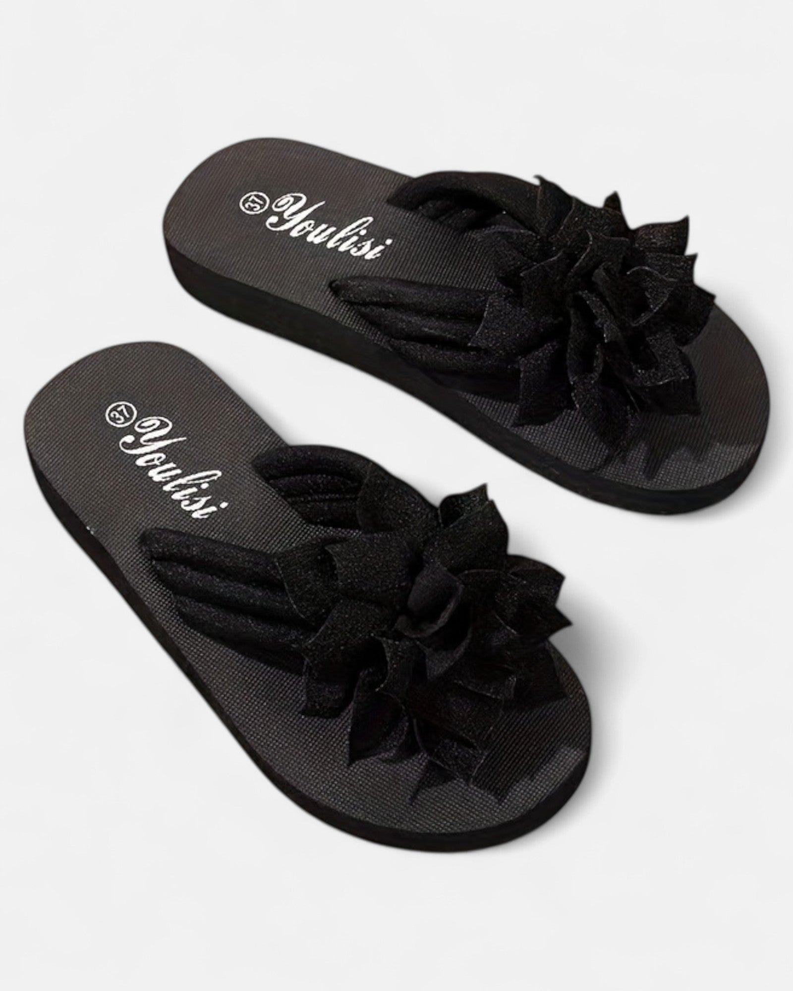 Emily – Stylish Bohemian Floral Open Toe Flip Flops - Slipper Sandals - Boho Style