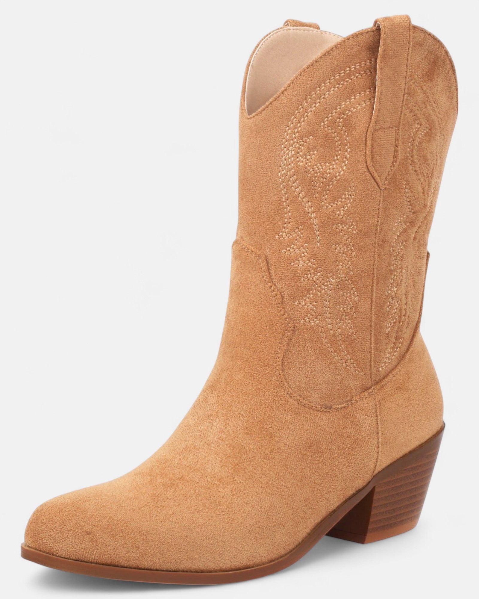 Everly – Chic Embroidered Boho Ankle Boots with Mid Heels - Boots - Boho Style