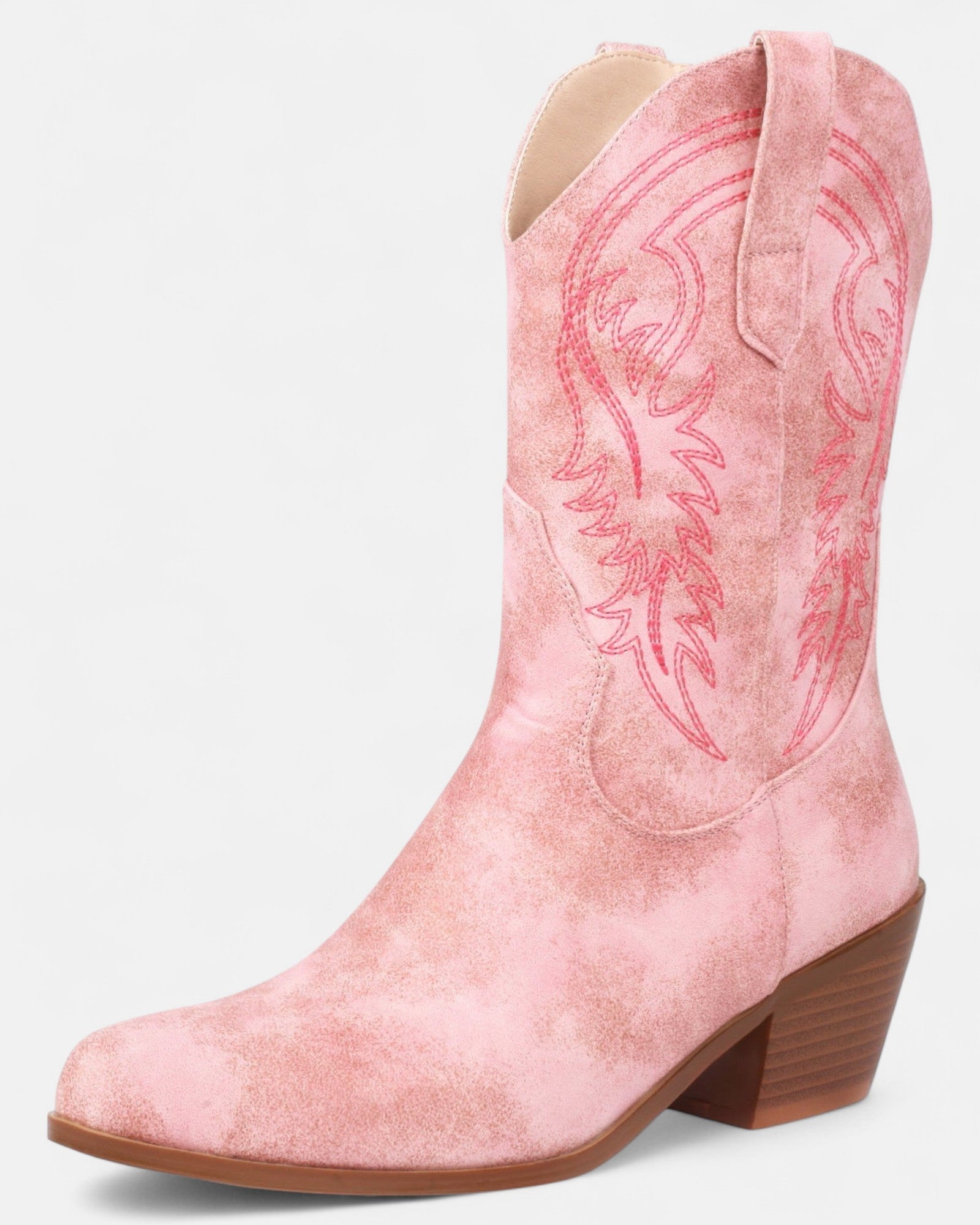 Everly – Chic Embroidered Boho Ankle Boots with Mid Heels - Boots - Boho Style
