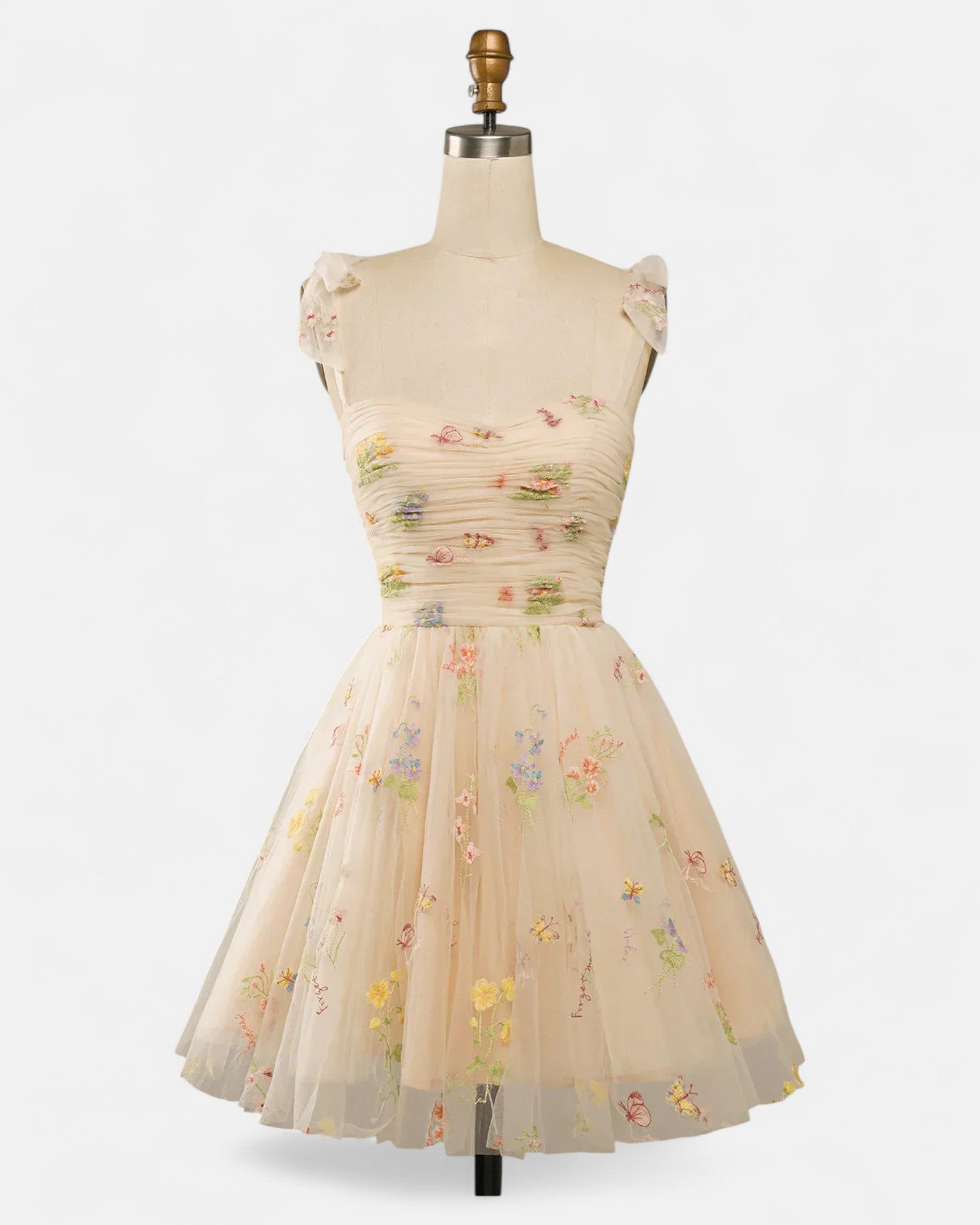 Freya – Boho Embroidered Tulle Maxi Dress - Dresses - Boho Style