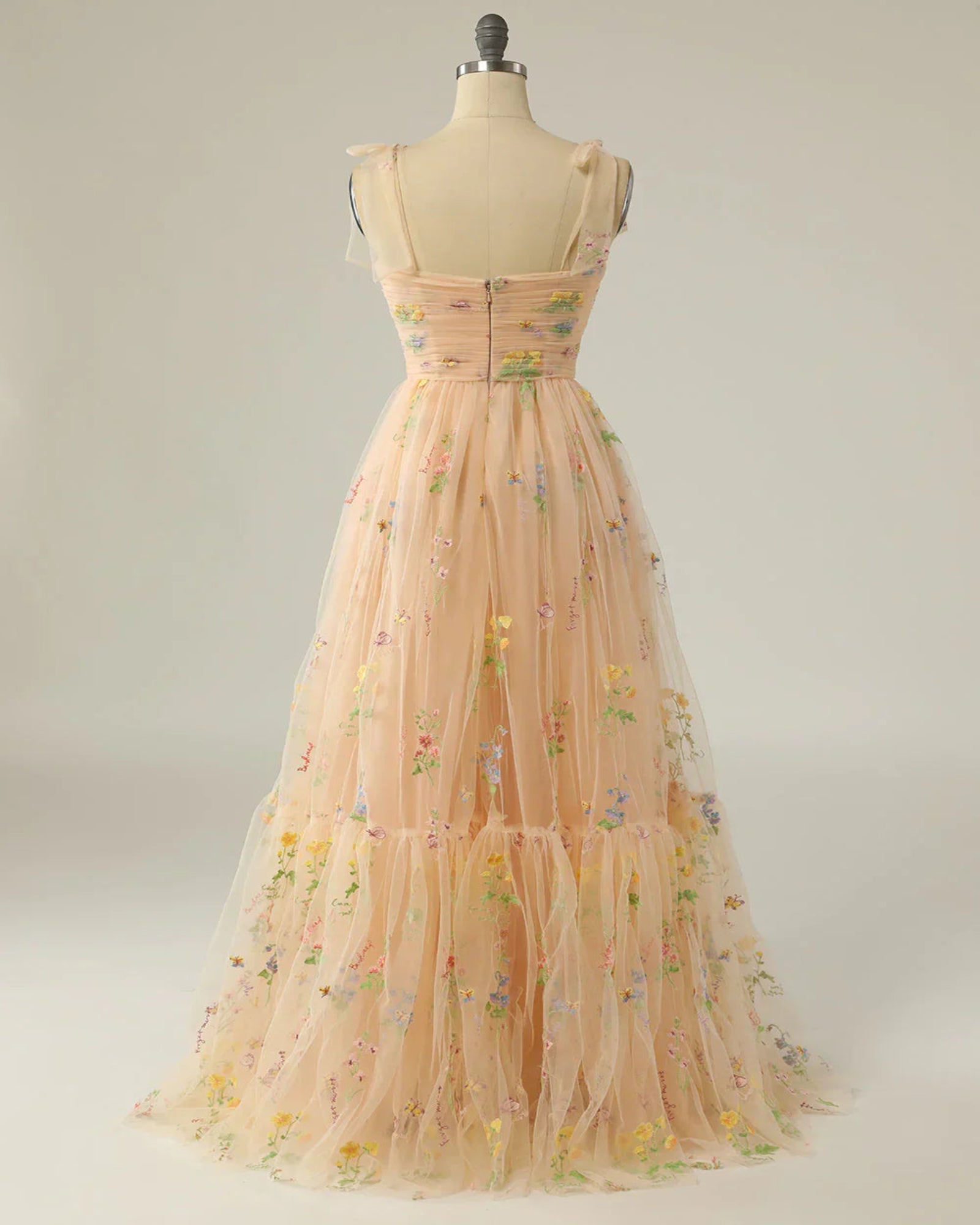 Freya – Boho Embroidered Tulle Maxi Dress - Dresses - Boho Style
