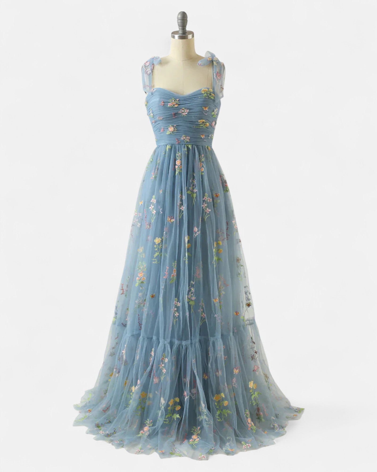 Freya – Boho Embroidered Tulle Maxi Dress - Dresses - Boho Style