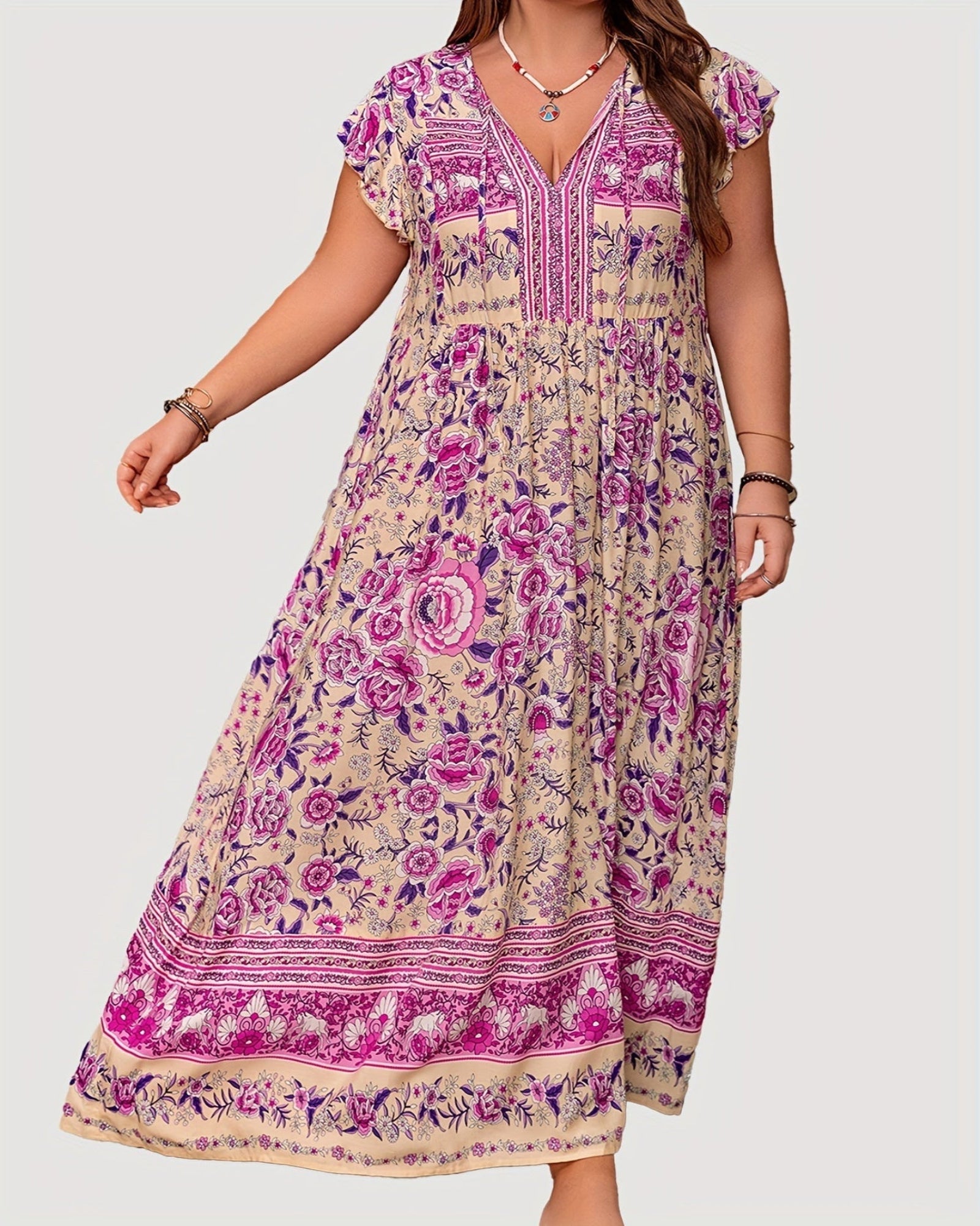 Freya – Lightweight Floral Maxi Dress - Dress - Boho Style