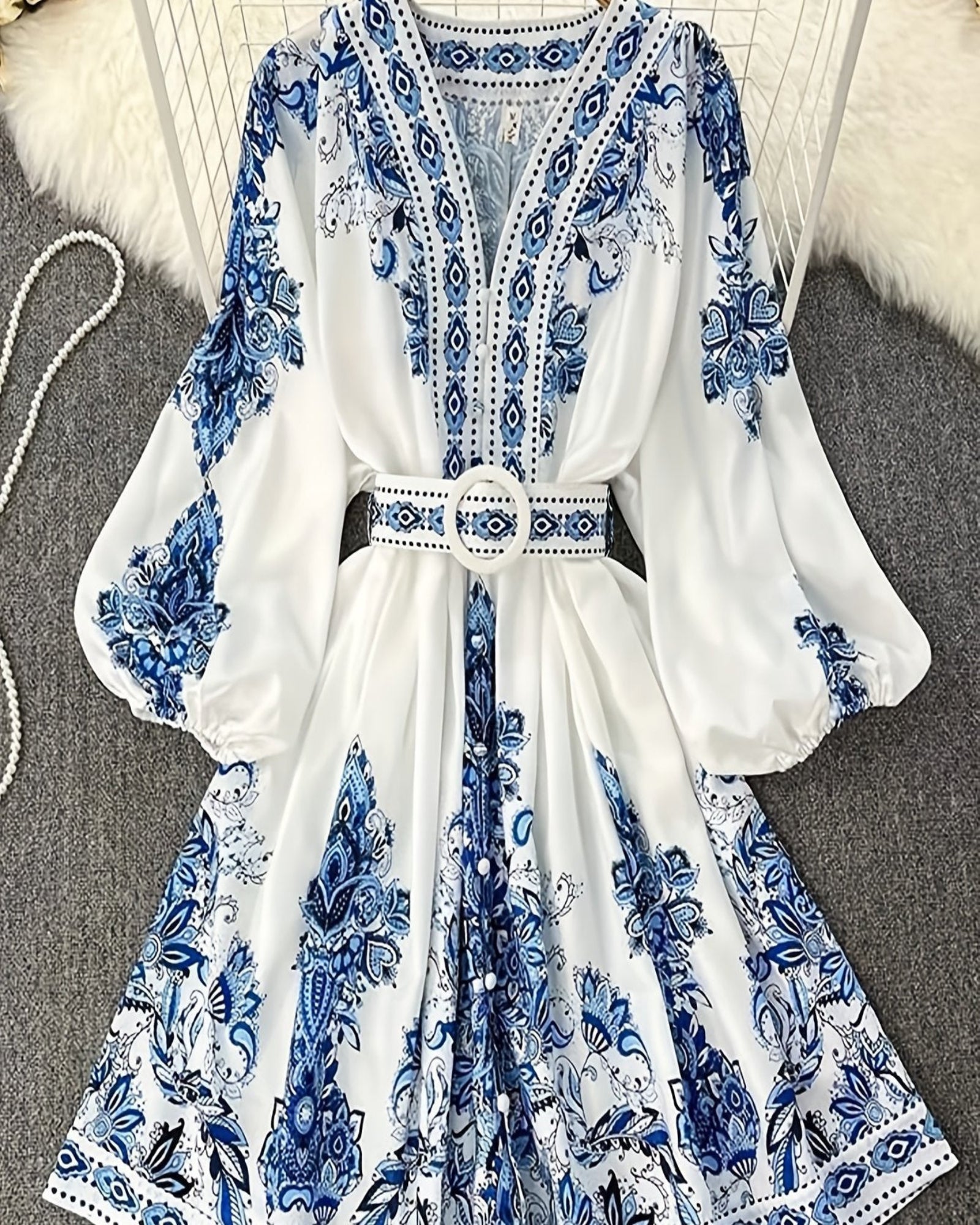 Haisley– Breezy Boho Cotton A - Line Midi Dress - Dresses - Boho Style