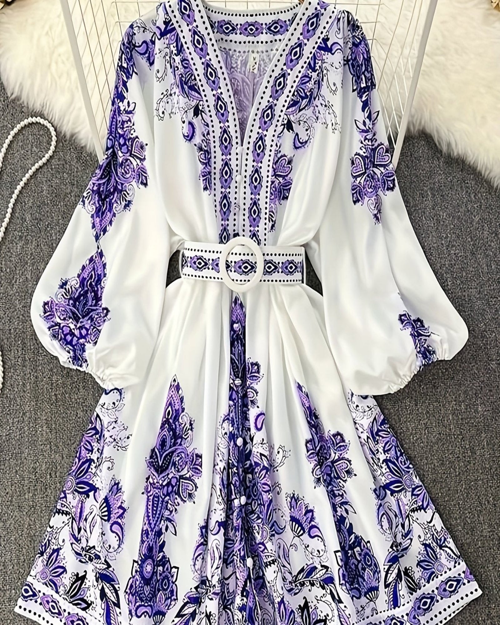 Haisley– Breezy Boho Cotton A - Line Midi Dress - Dresses - Boho Style
