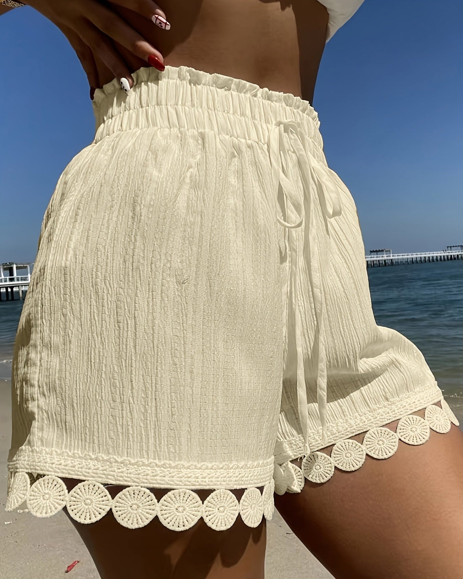 Hannah – Bohemian Wide Leg Cotton Shorts - Short - Boho Style